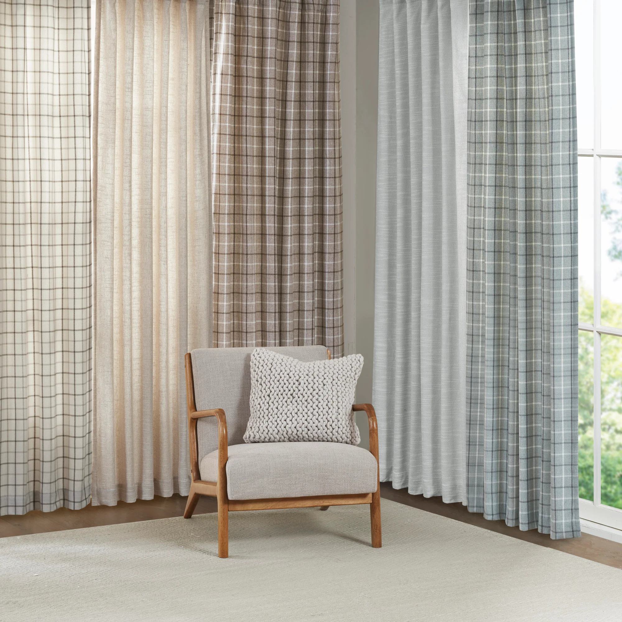 Beals Faux Linen Rod Pocket and Back Tab Fleece Lined Curtain Panel - Image 7