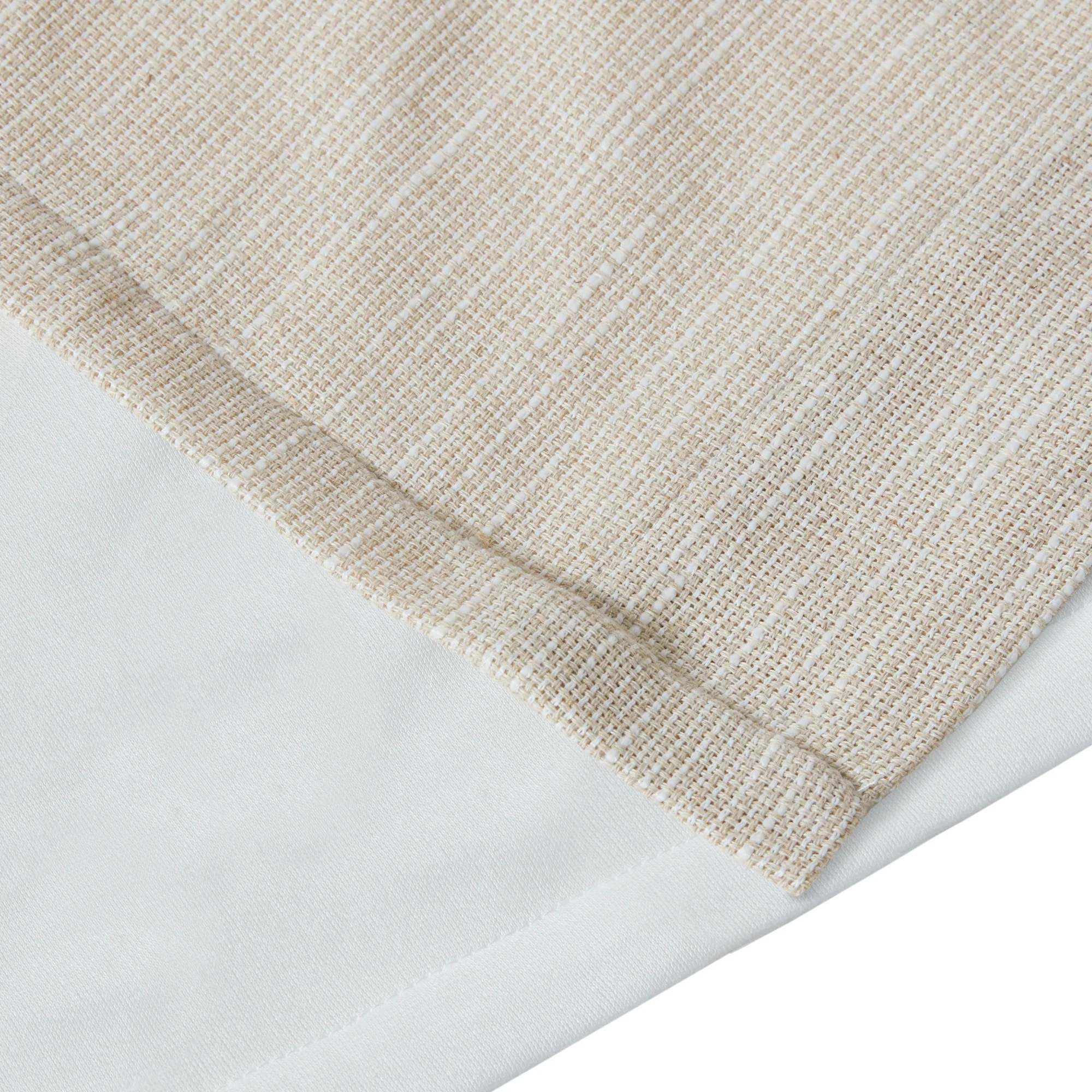 Beals Faux Linen Rod Pocket and Back Tab Fleece Lined Curtain Panel - Image 9