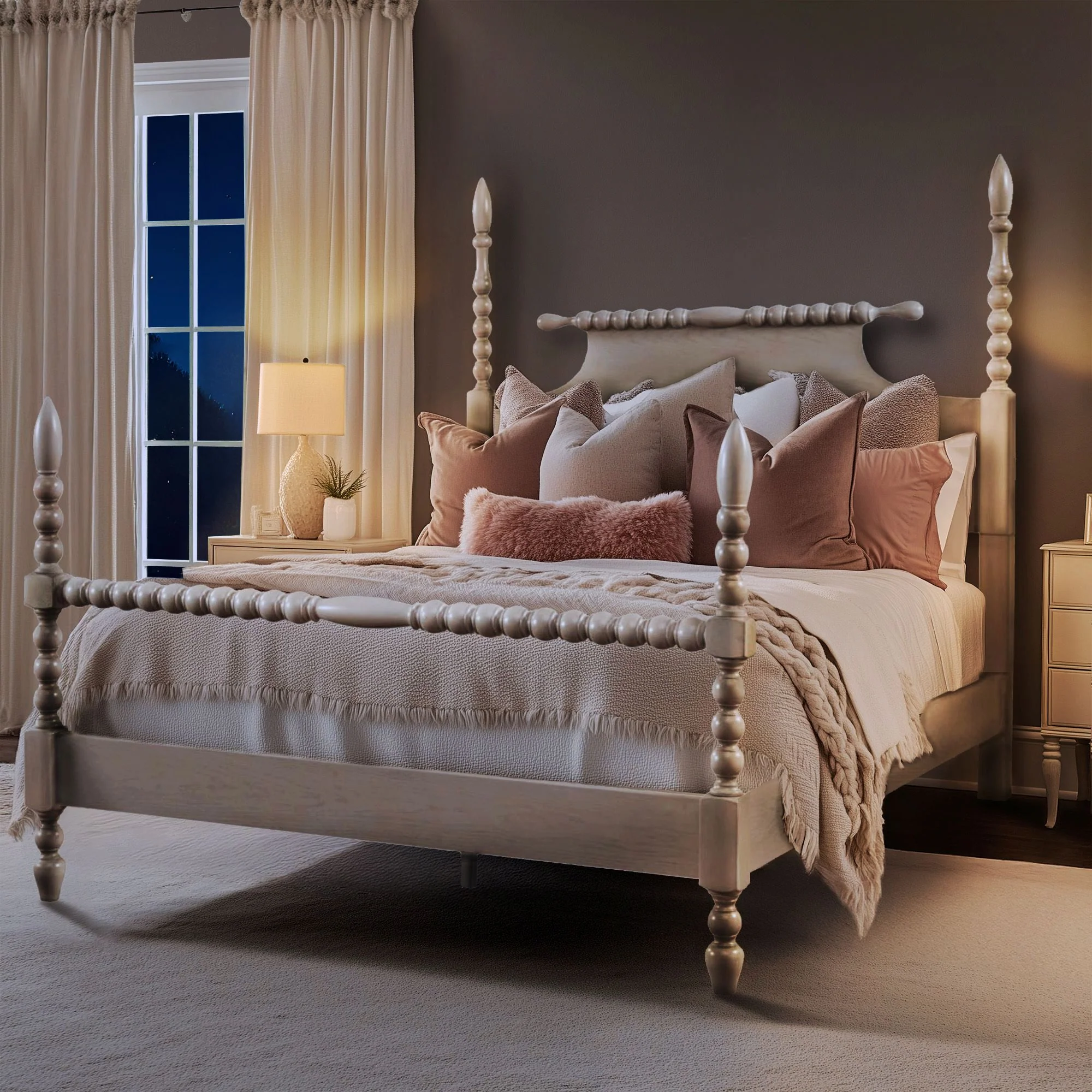 Beckett Turned Wood Spindle Bed - Image 19
