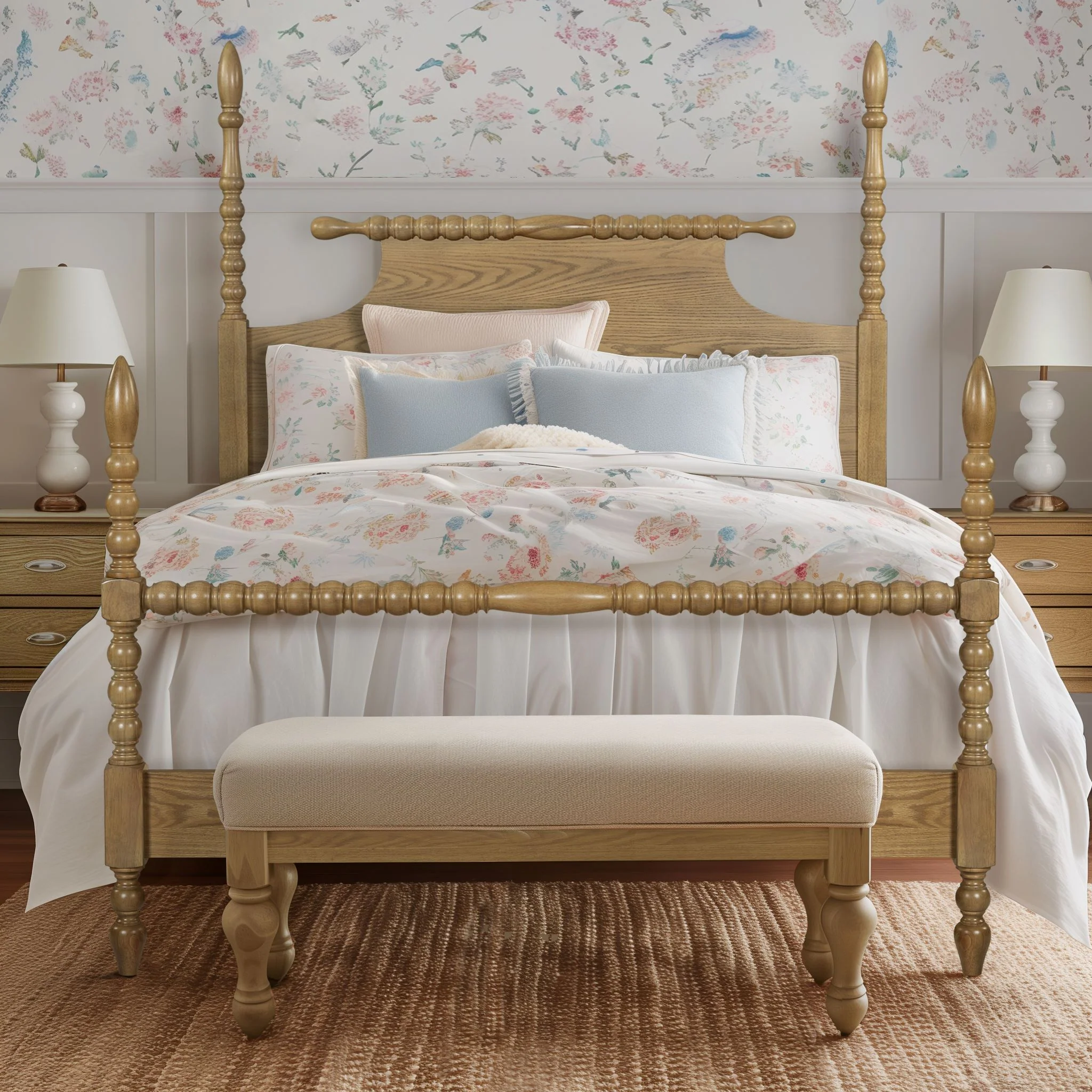Beckett Turned Wood Spindle Bed - Image 34