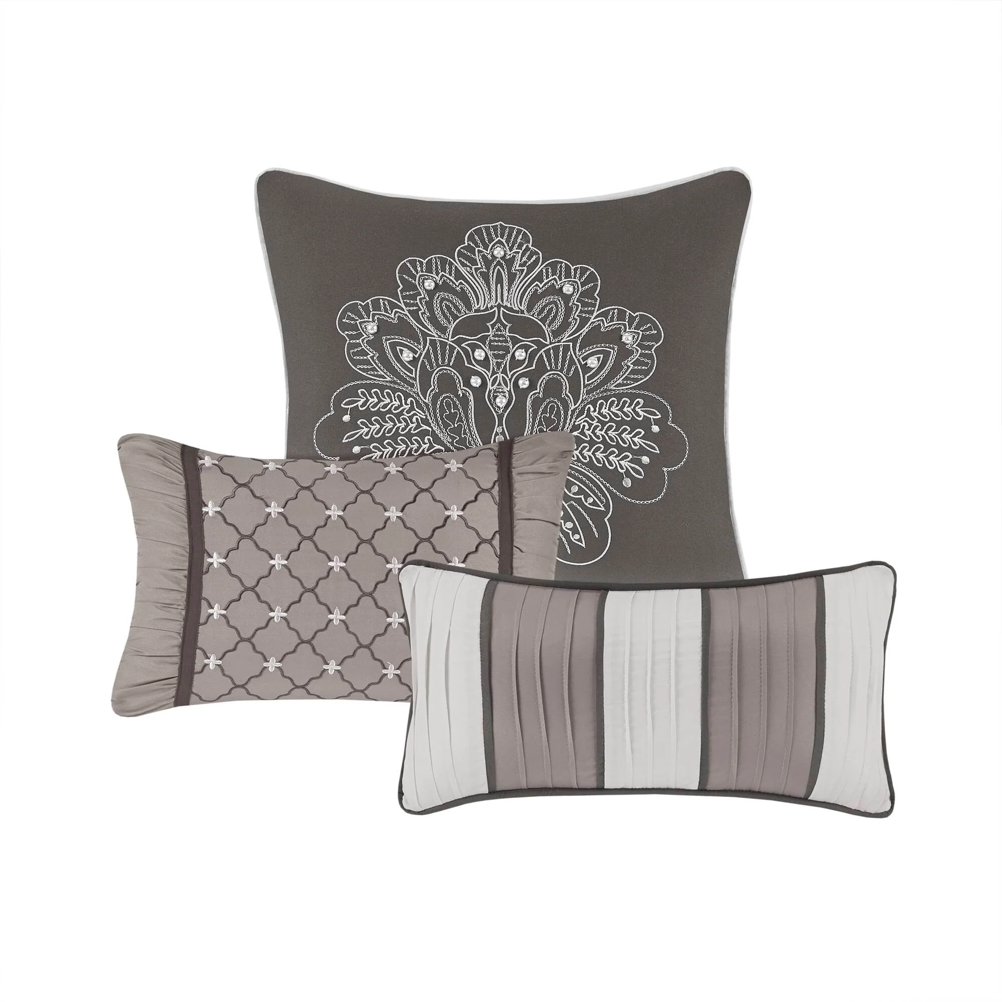 Bellagio 6-Piece Jacquard Quilt Set with Throw Pillows - Image 13