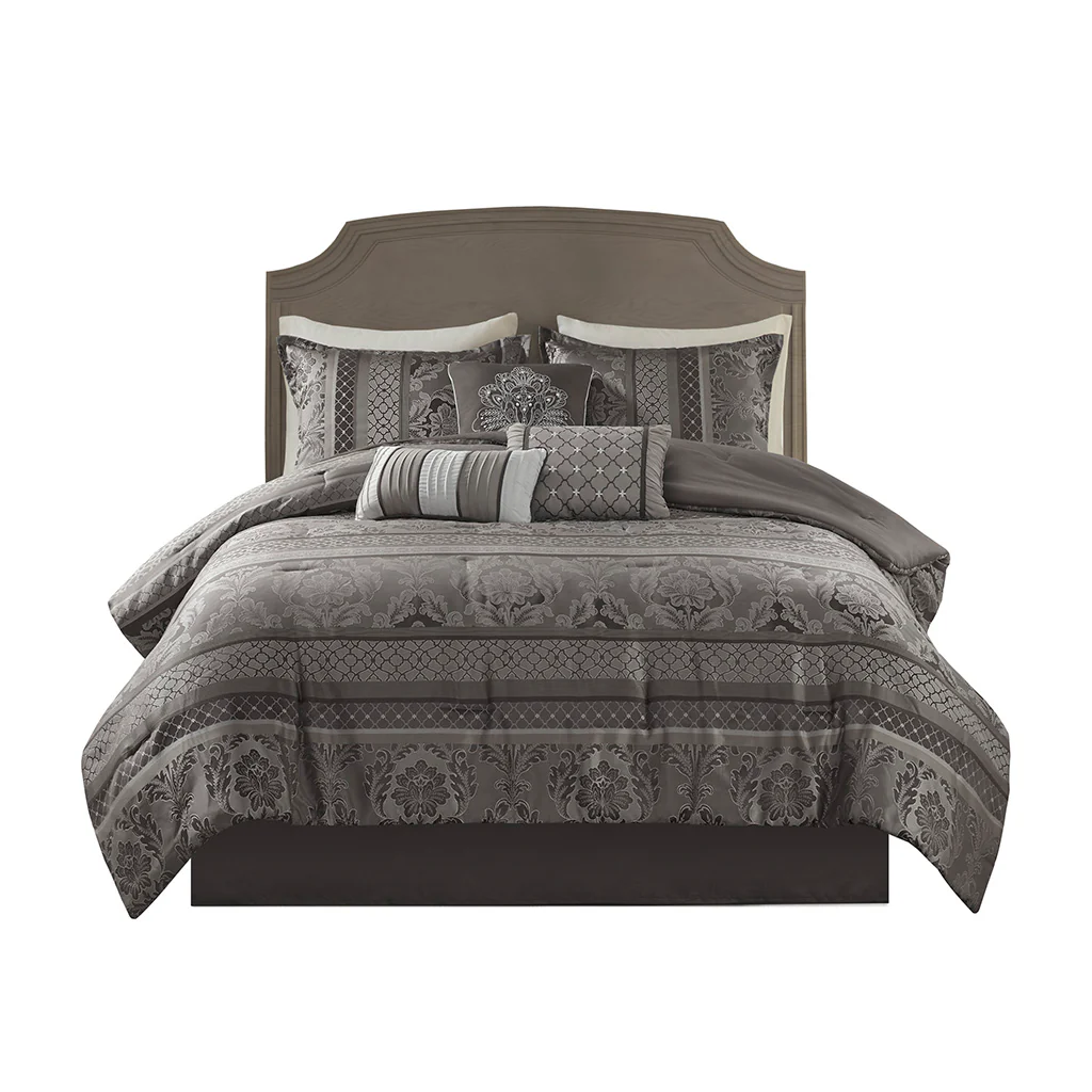 Bellagio 7-Piece Jacquard Comforter Set - Image 27