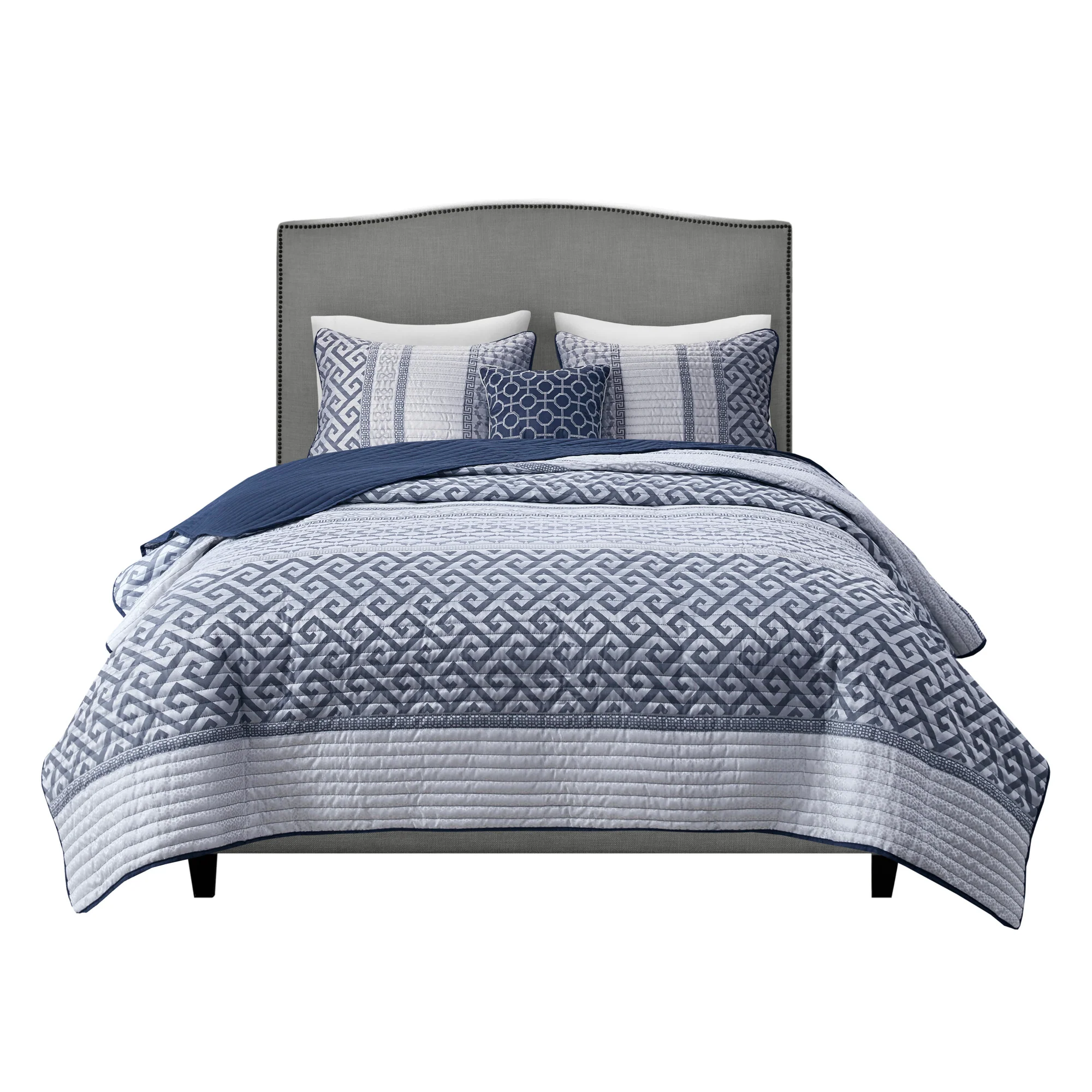 Bennett 4-Piece Jacquard Quilt Set with Throw Pillow - Image 10
