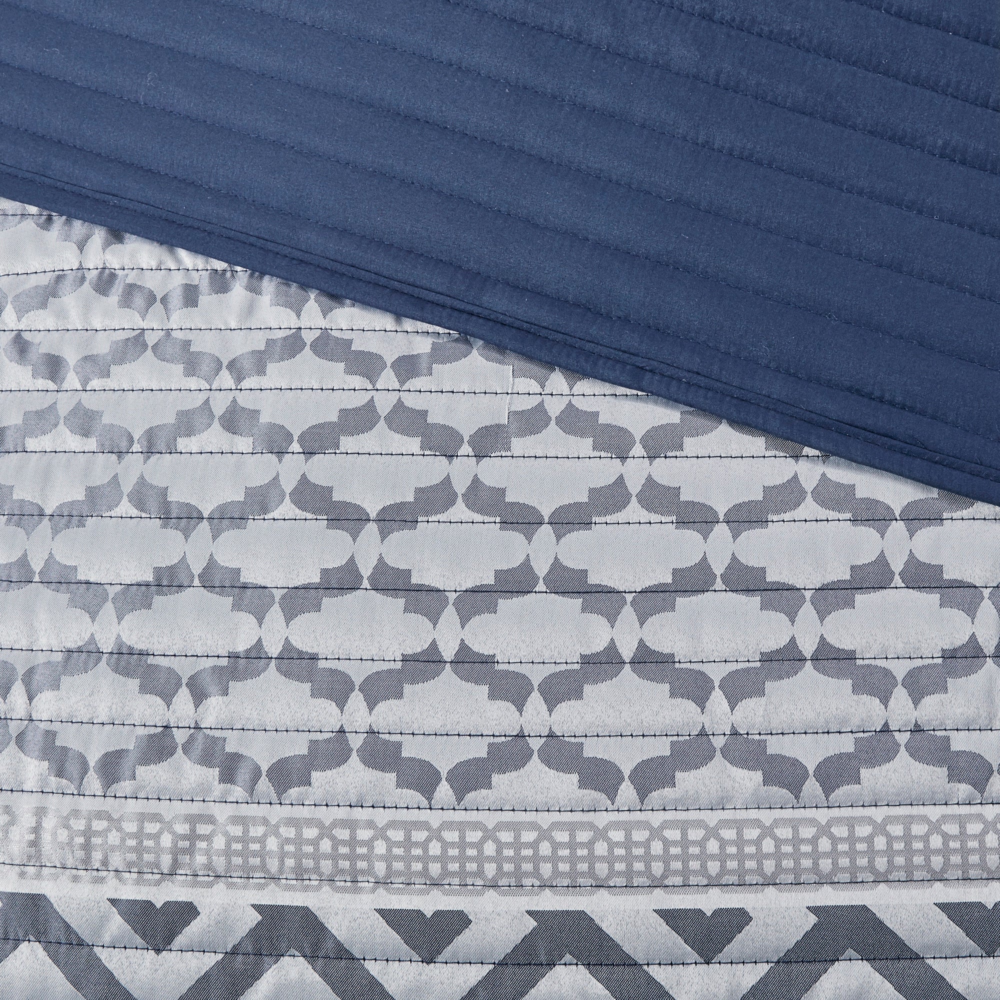 Bennett 4-Piece Jacquard Quilt Set with Throw Pillow - Image 7