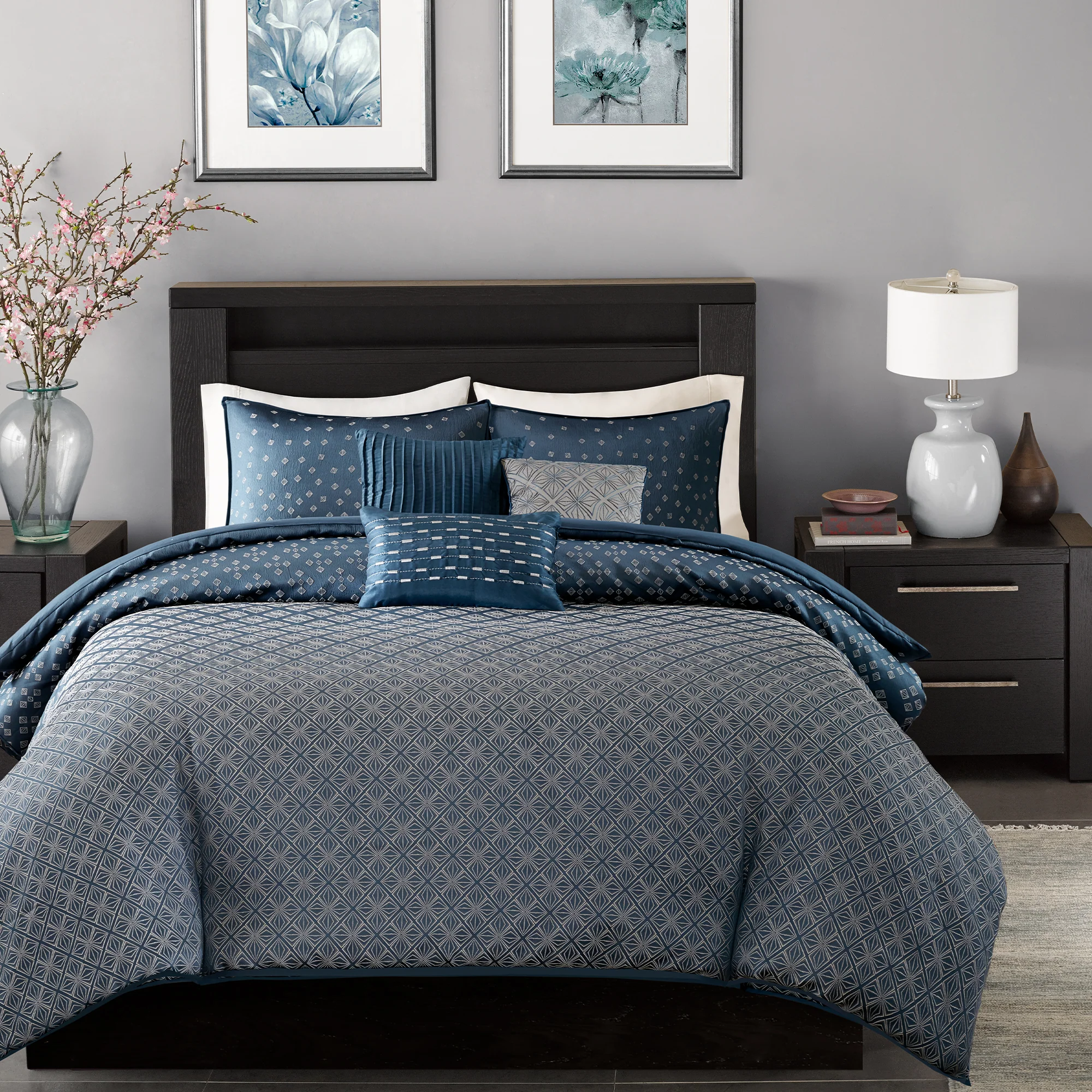 Biloxi 6-Piece Jaquard Duvet Cover Set - Image 2