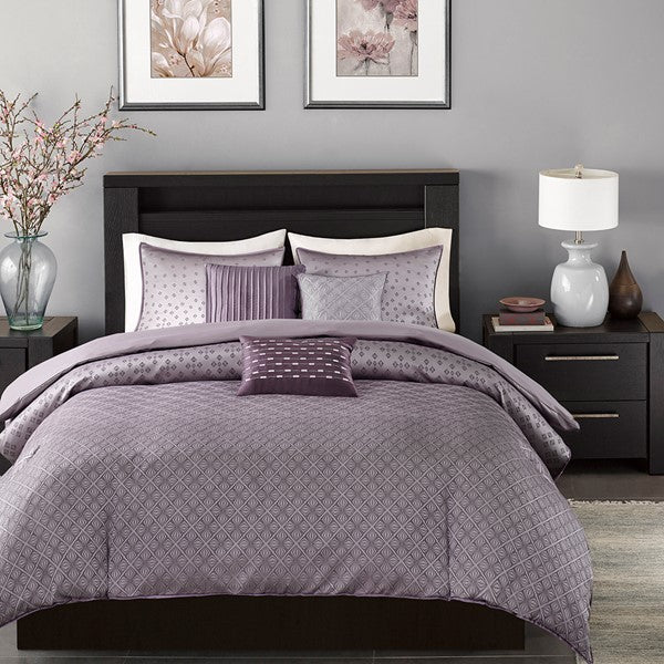 Biloxi 6-Piece Jaquard Duvet Cover Set - Image 8