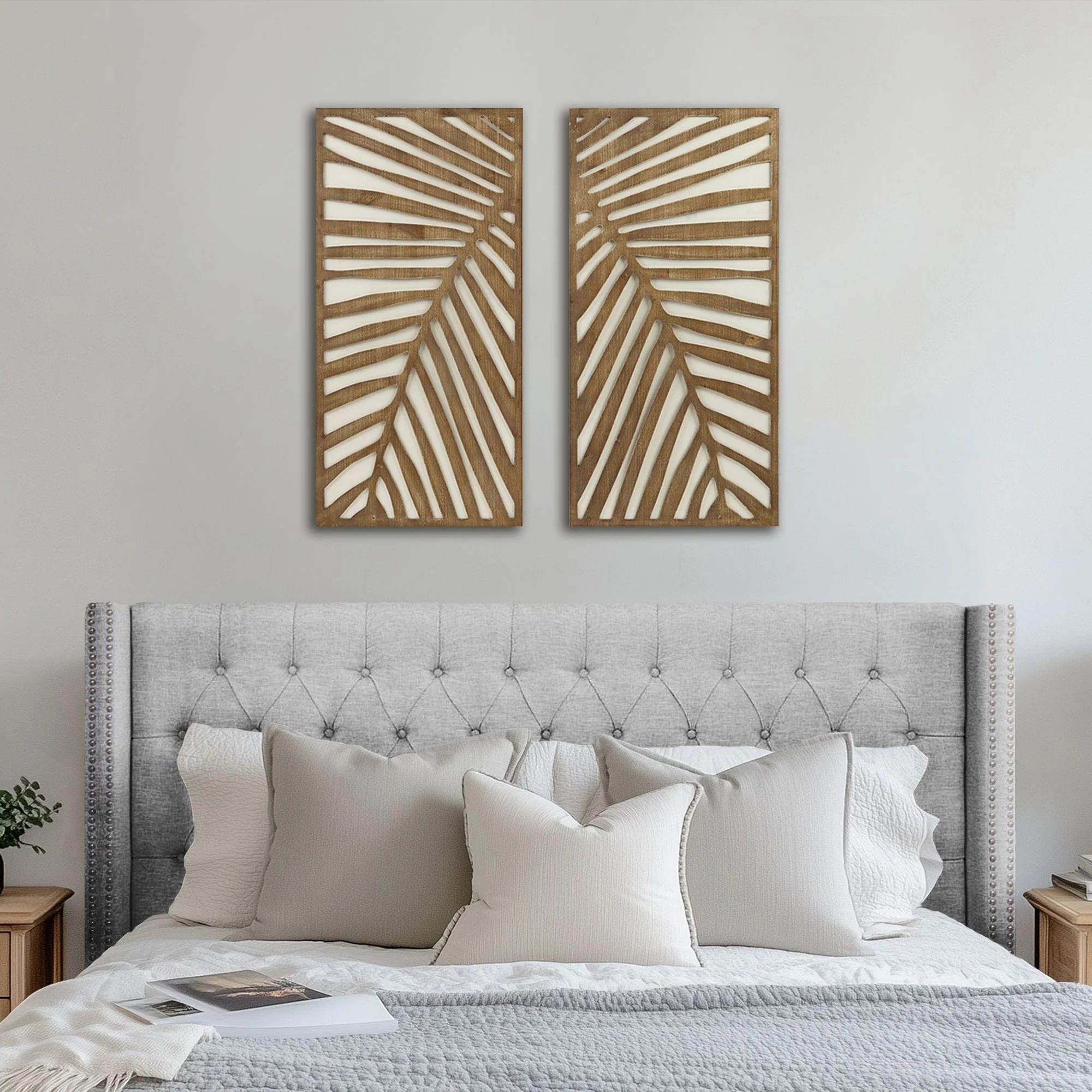 Birch Botanical Two-tone Wood Panel Wall Décor Set - Image 17