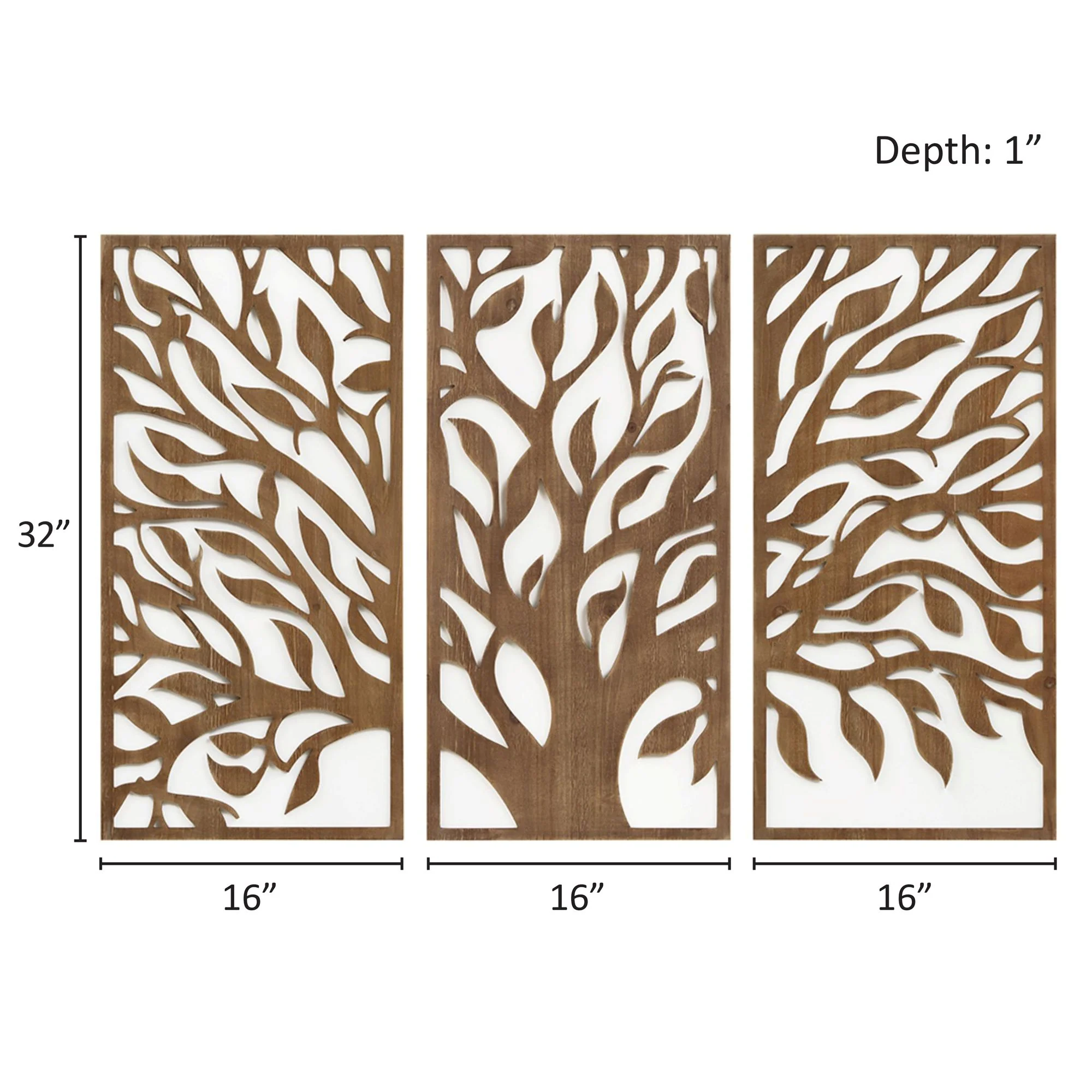Birch Botanical Two-tone Wood Panel Wall Décor Set - Image 19