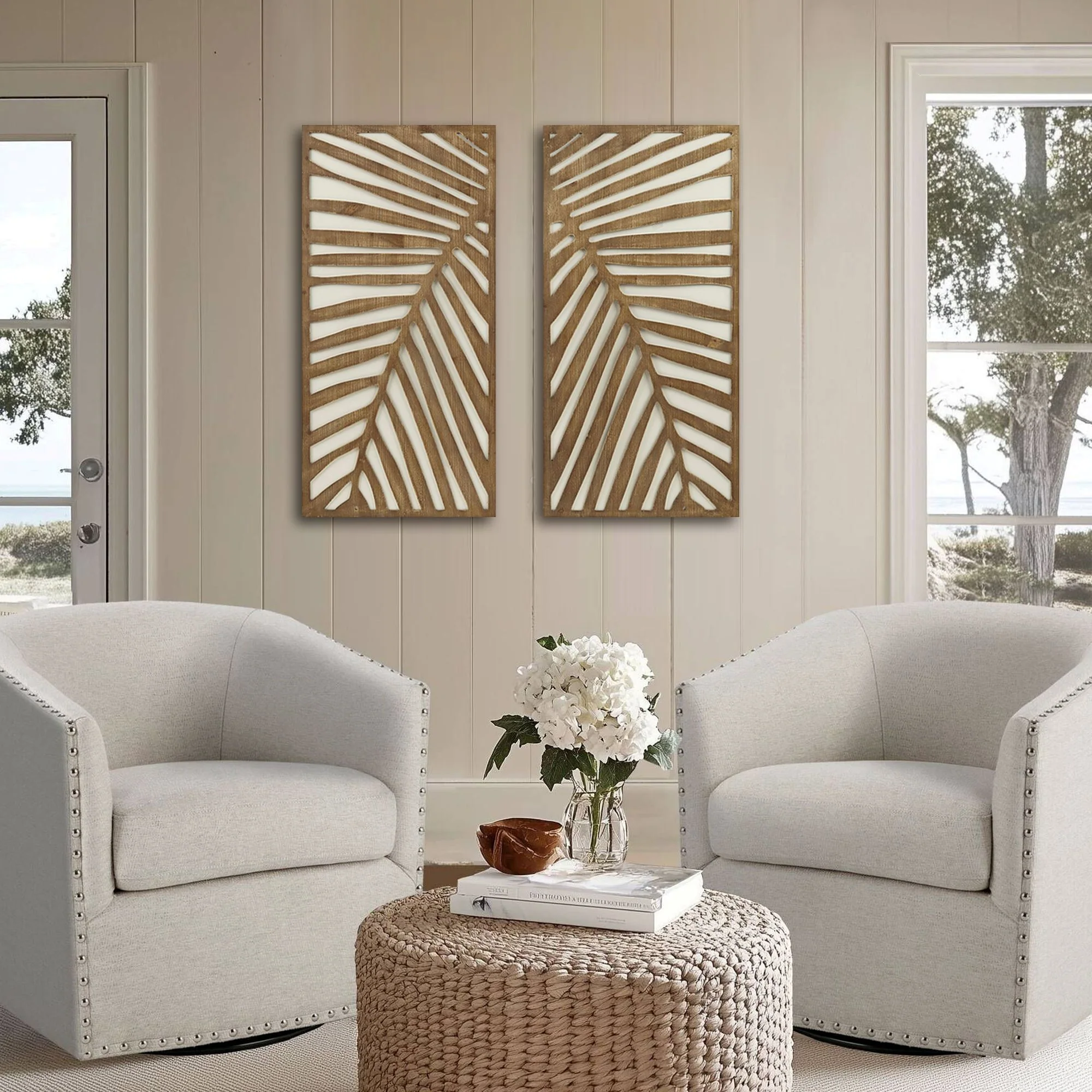 Birch Botanical Two-tone Wood Panel Wall Décor Set - Image 23