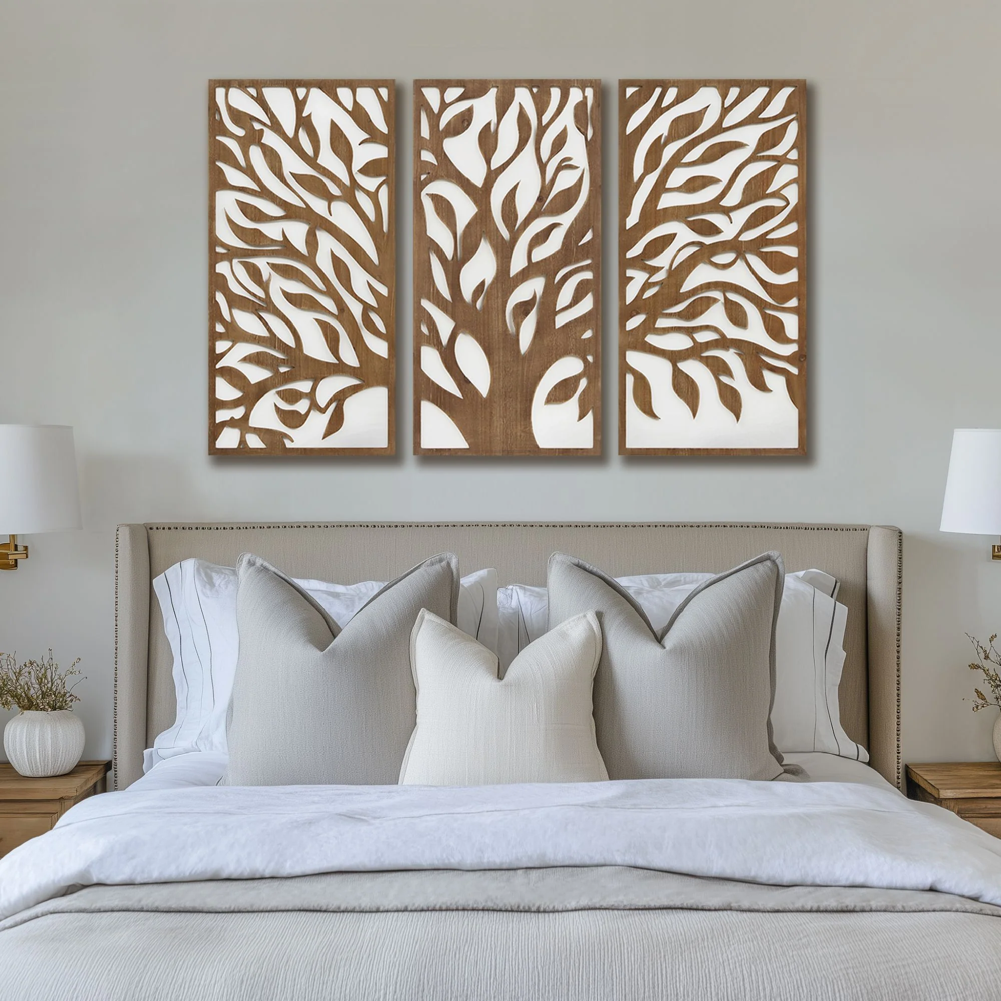 Birch Botanical Two-tone Wood Panel Wall Décor Set - Image 25