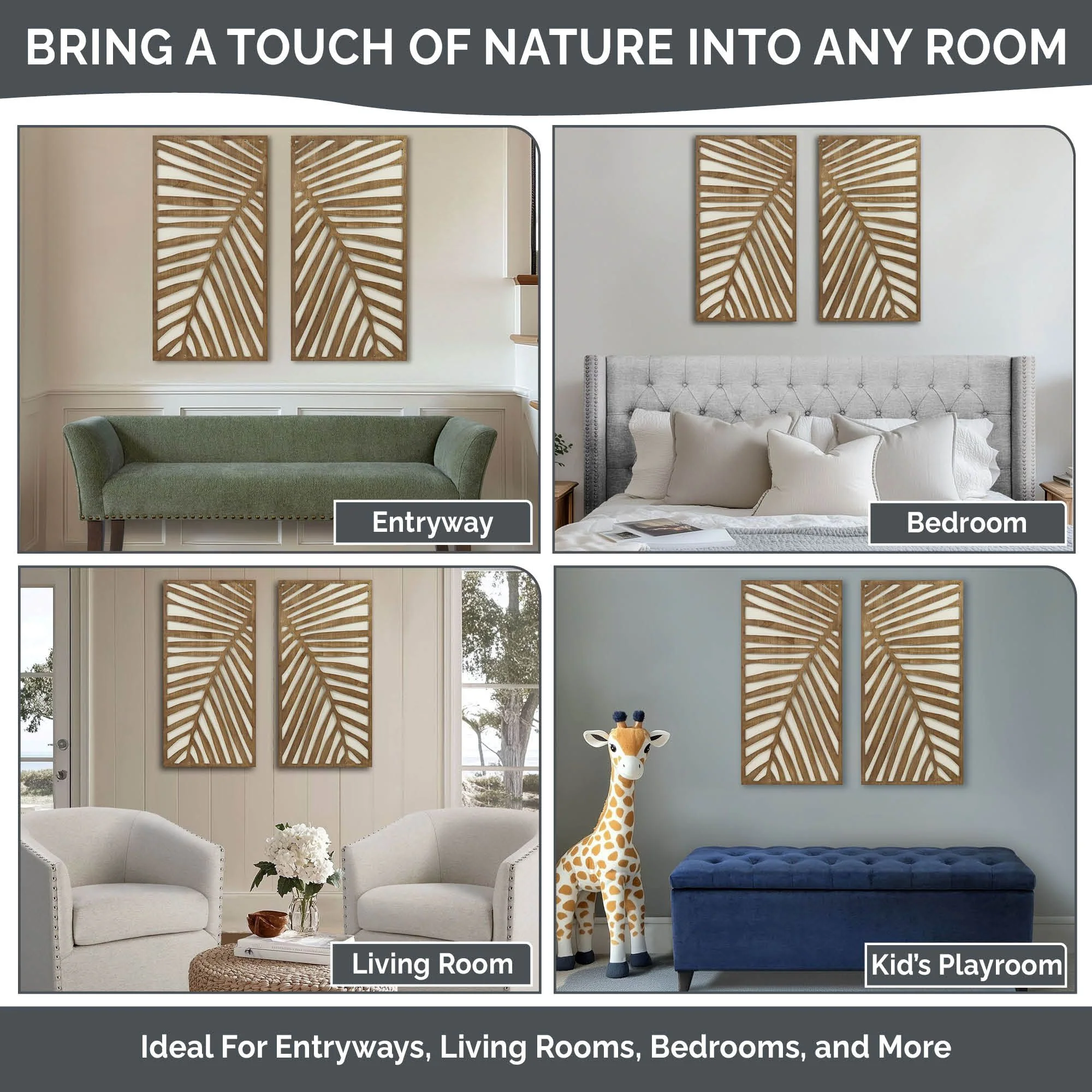 Birch Botanical Two-tone Wood Panel Wall Décor Set - Image 34