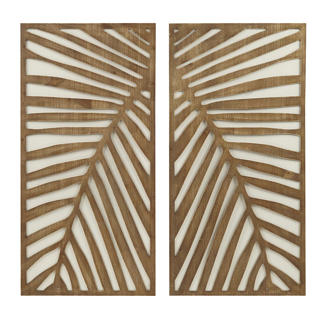Birch Botanical Two-tone Wood Panel Wall Décor Set - Image 4