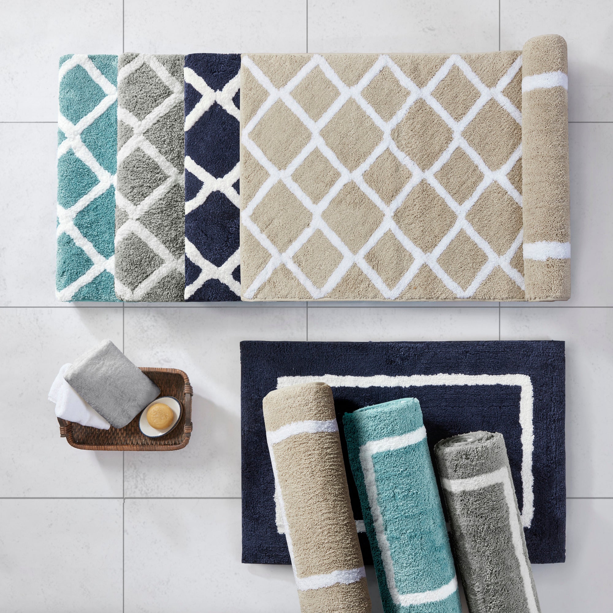 Bittman Reversible High Pile Tufted Microfiber Bath Rug - Image 11