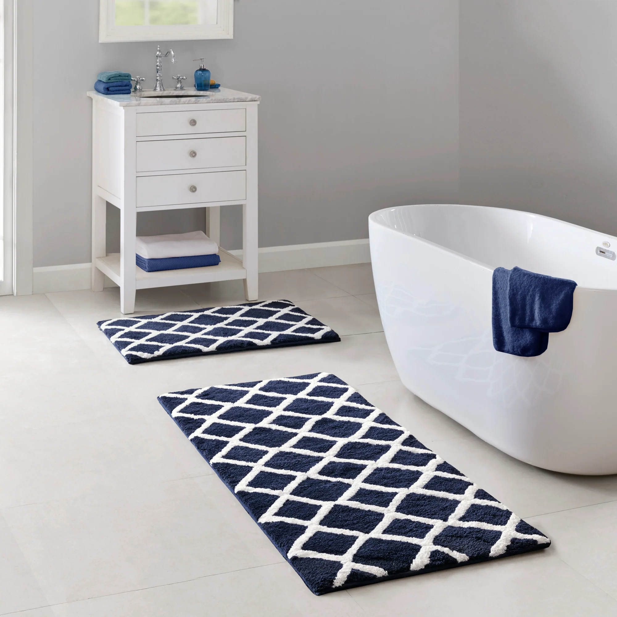 Bittman Reversible High Pile Tufted Microfiber Bath Rug - Image 28
