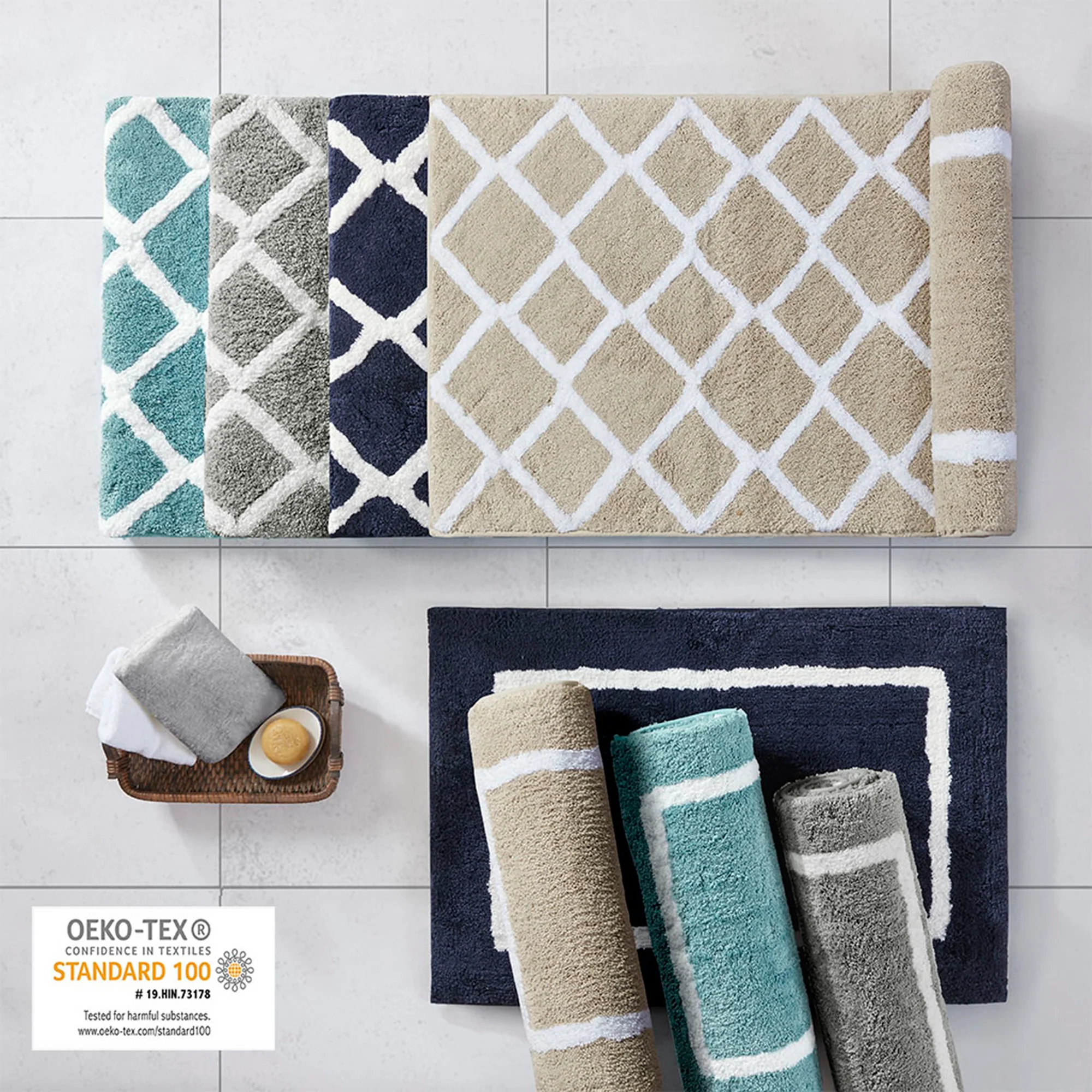 Bittman Reversible High Pile Tufted Microfiber Bath Rug - Image 39