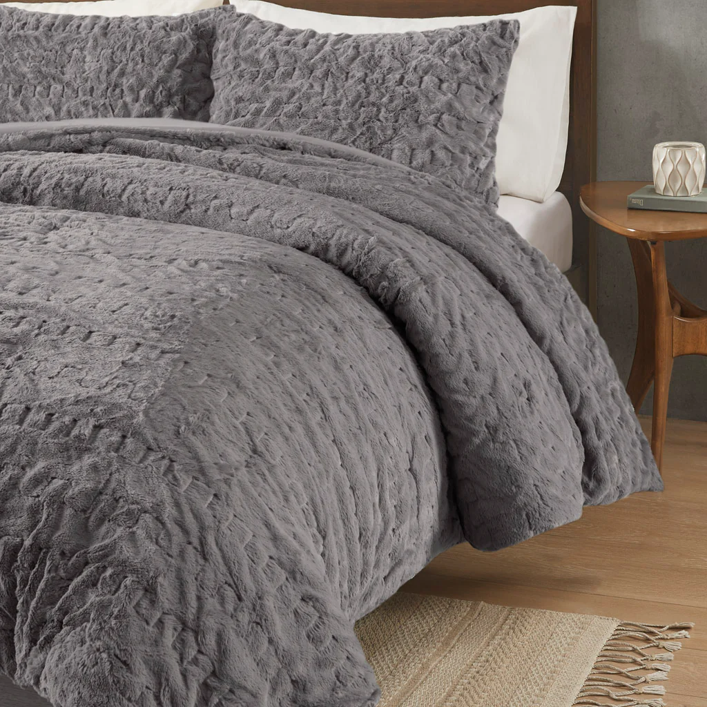 Blair Ruched Fur Down Alternative Comforter Set - Image 10