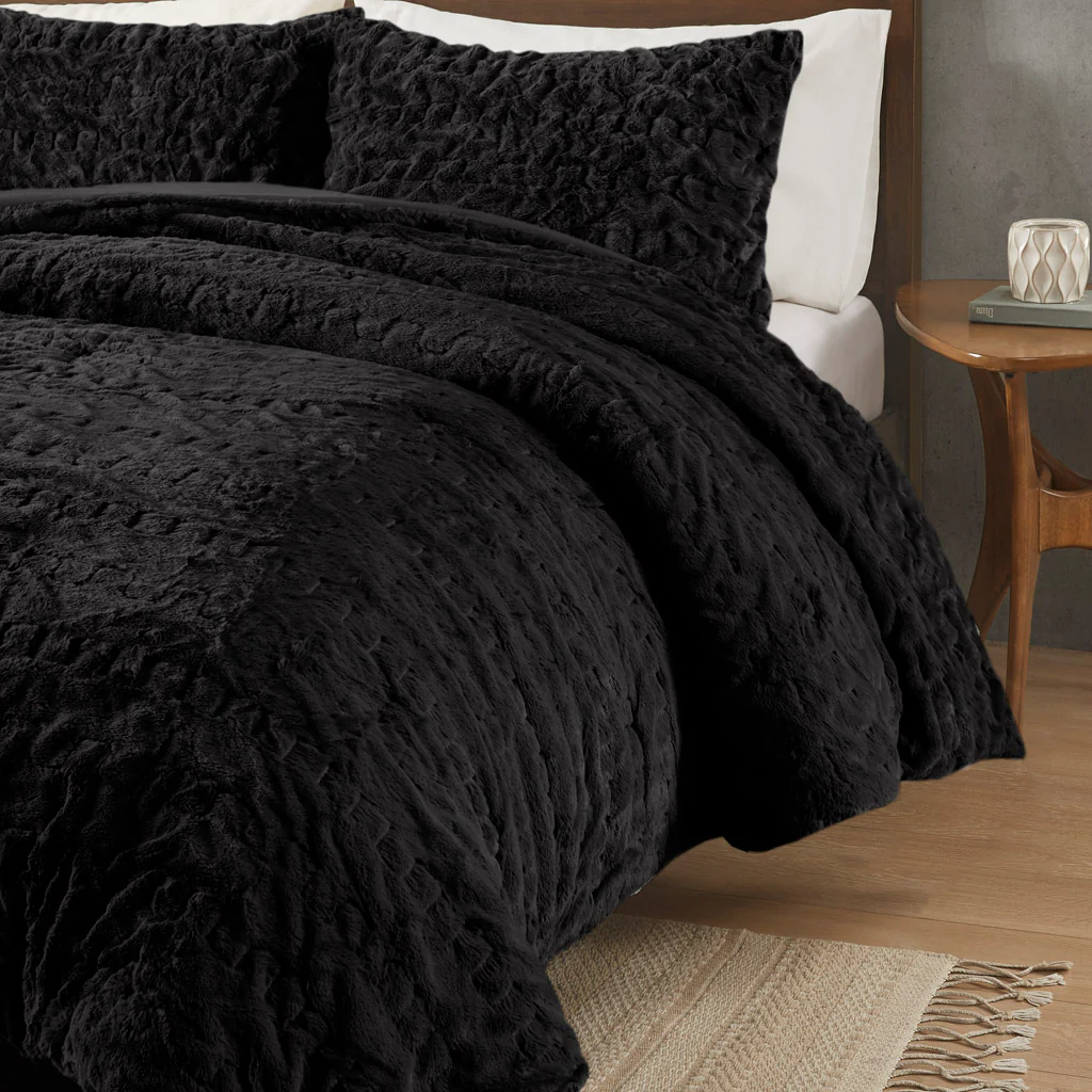 Blair Ruched Fur Down Alternative Comforter Set - Image 11