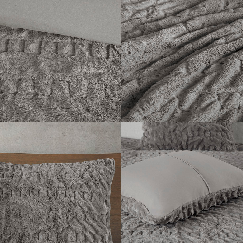 Blair Ruched Fur Down Alternative Comforter Set - Image 13