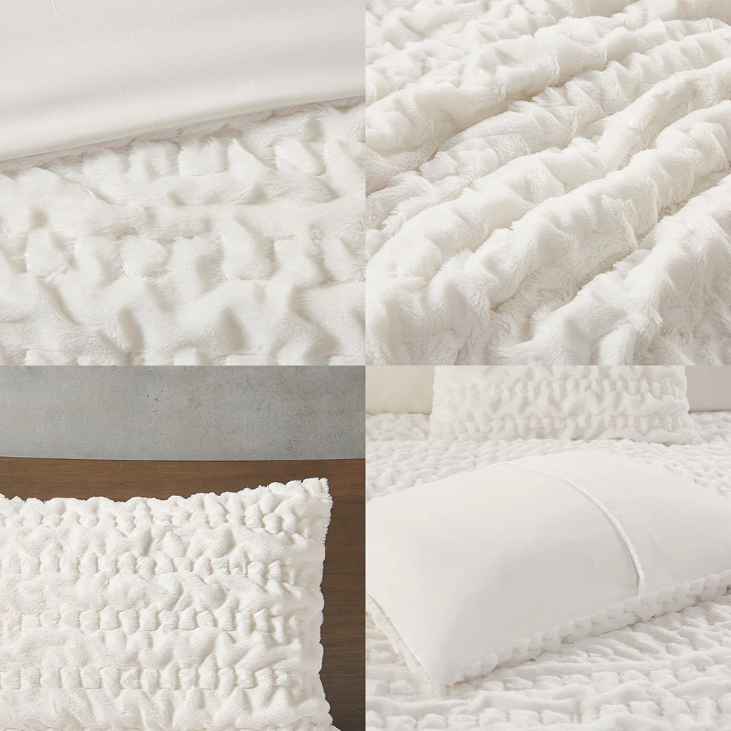 Blair Ruched Fur Down Alternative Comforter Set - Image 15