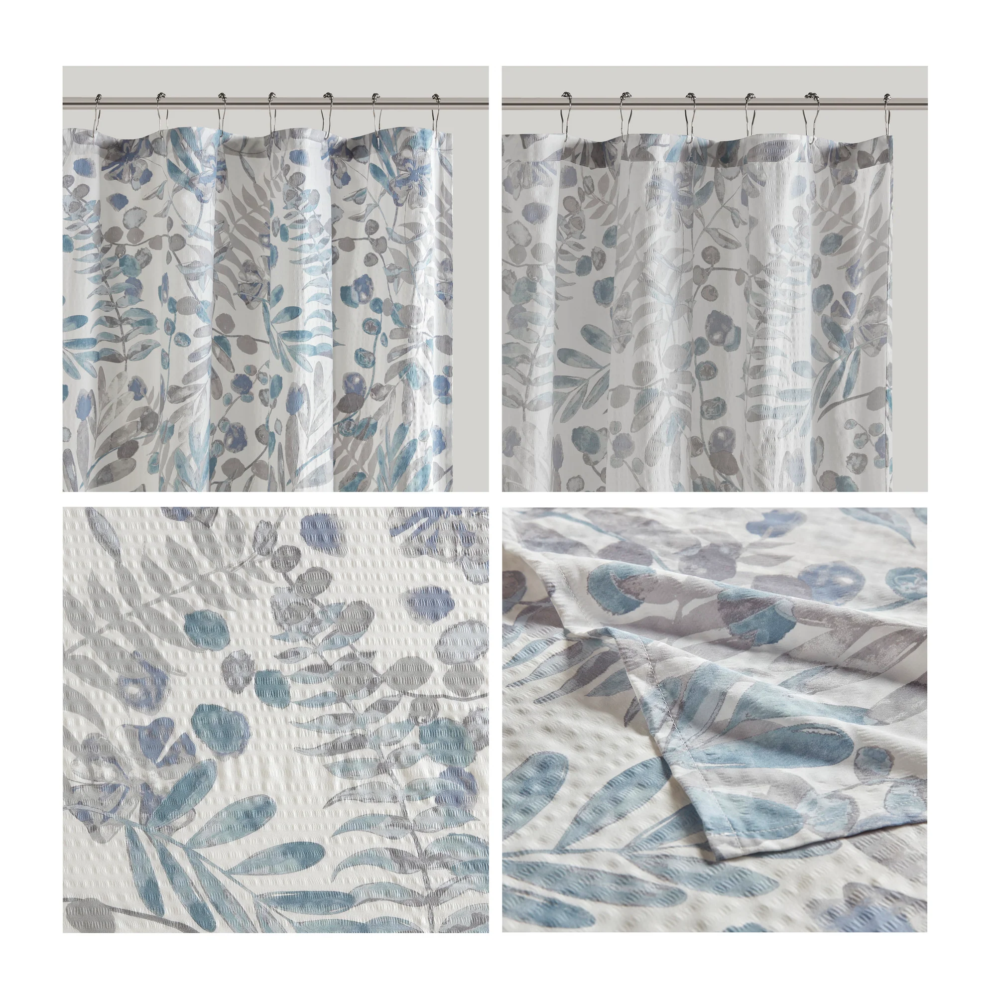 Bonnie Printed Seersucker Shower Curtain - Image 6