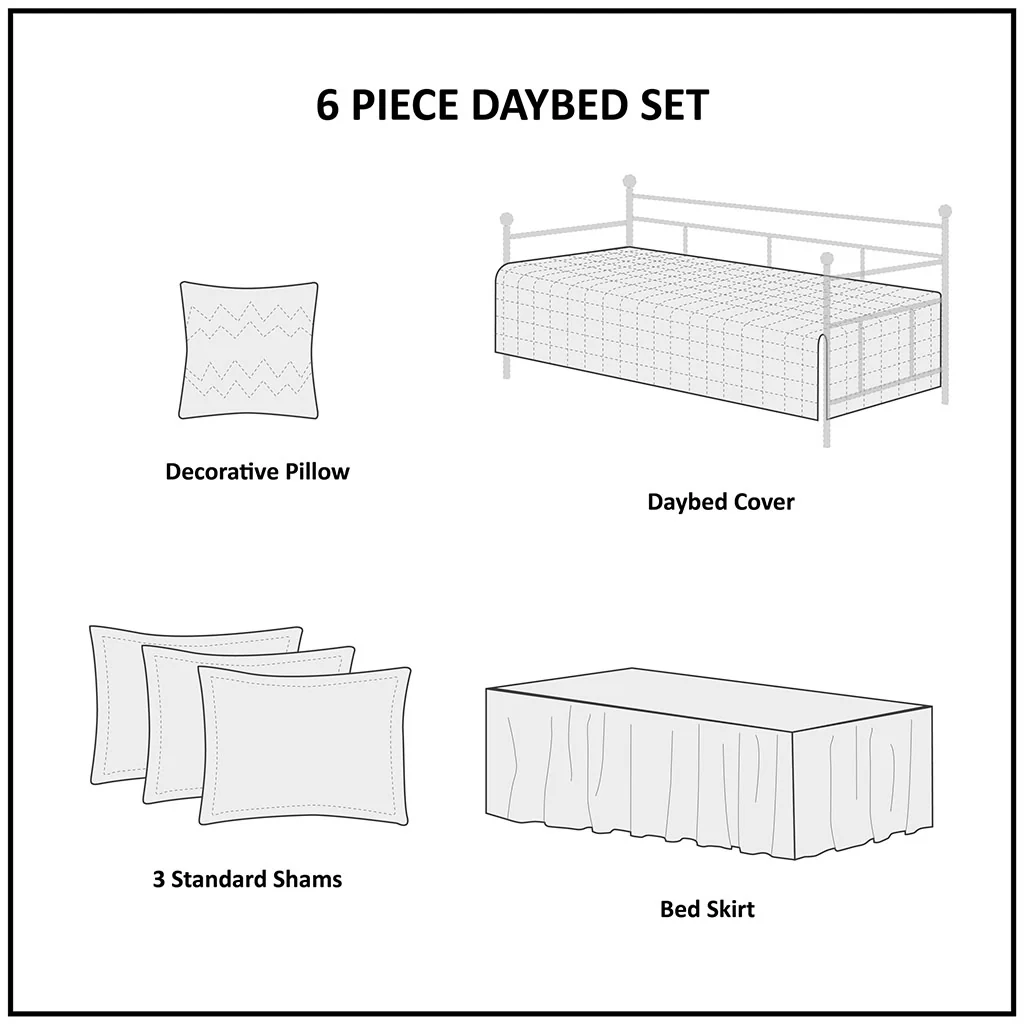 Boone 6-Piece Reversible Daybed Cover Set - Image 17