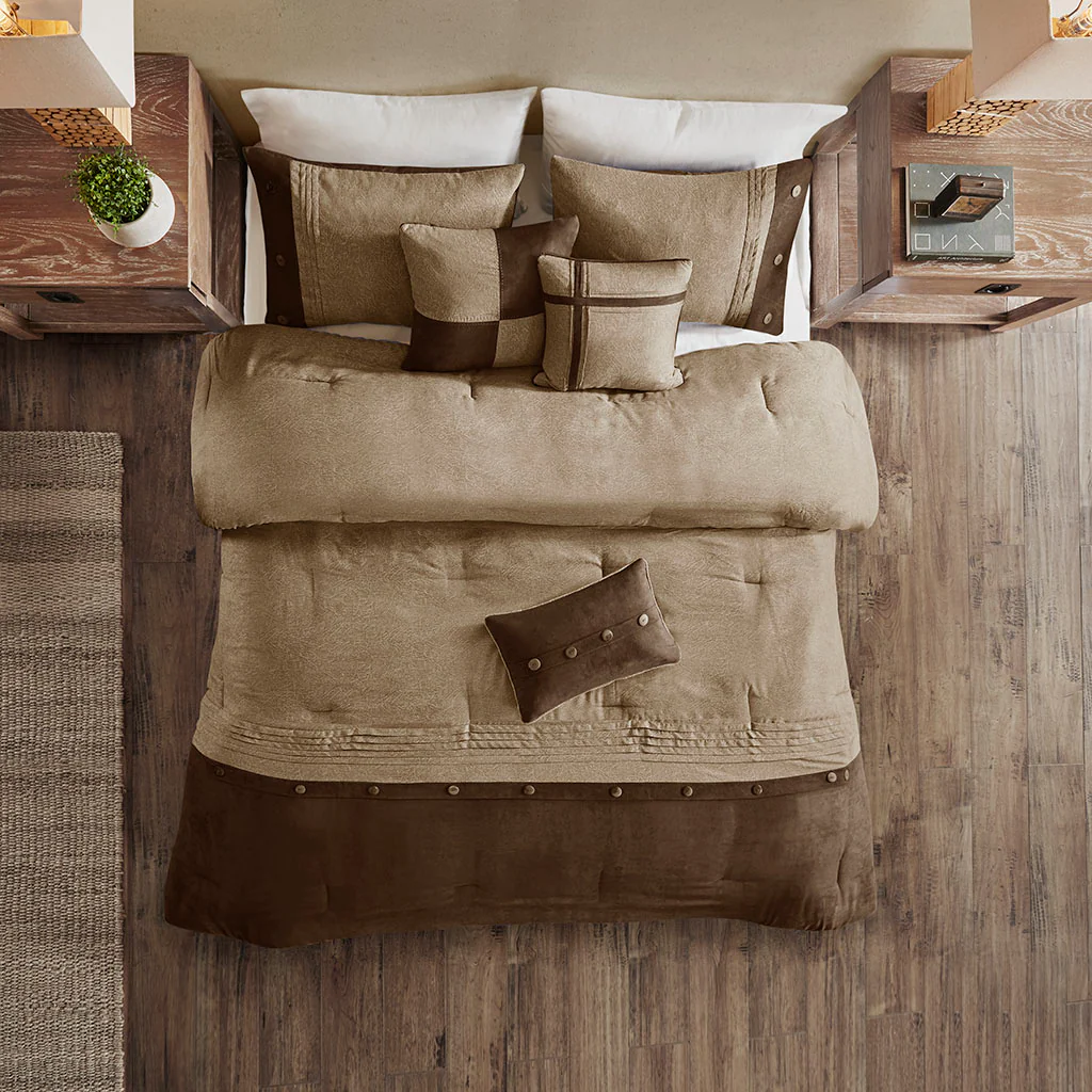 Boone 7-Piece Faux Suede Comforter Set - Image 12