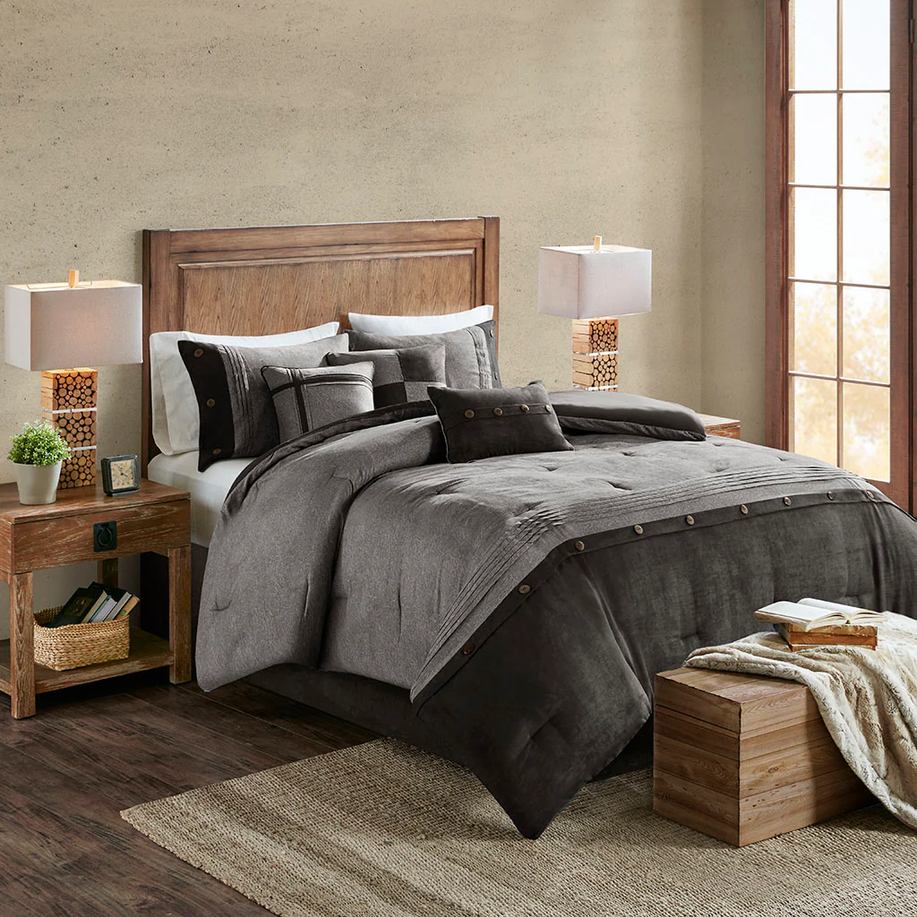 Boone 7-Piece Faux Suede Comforter Set - Image 3