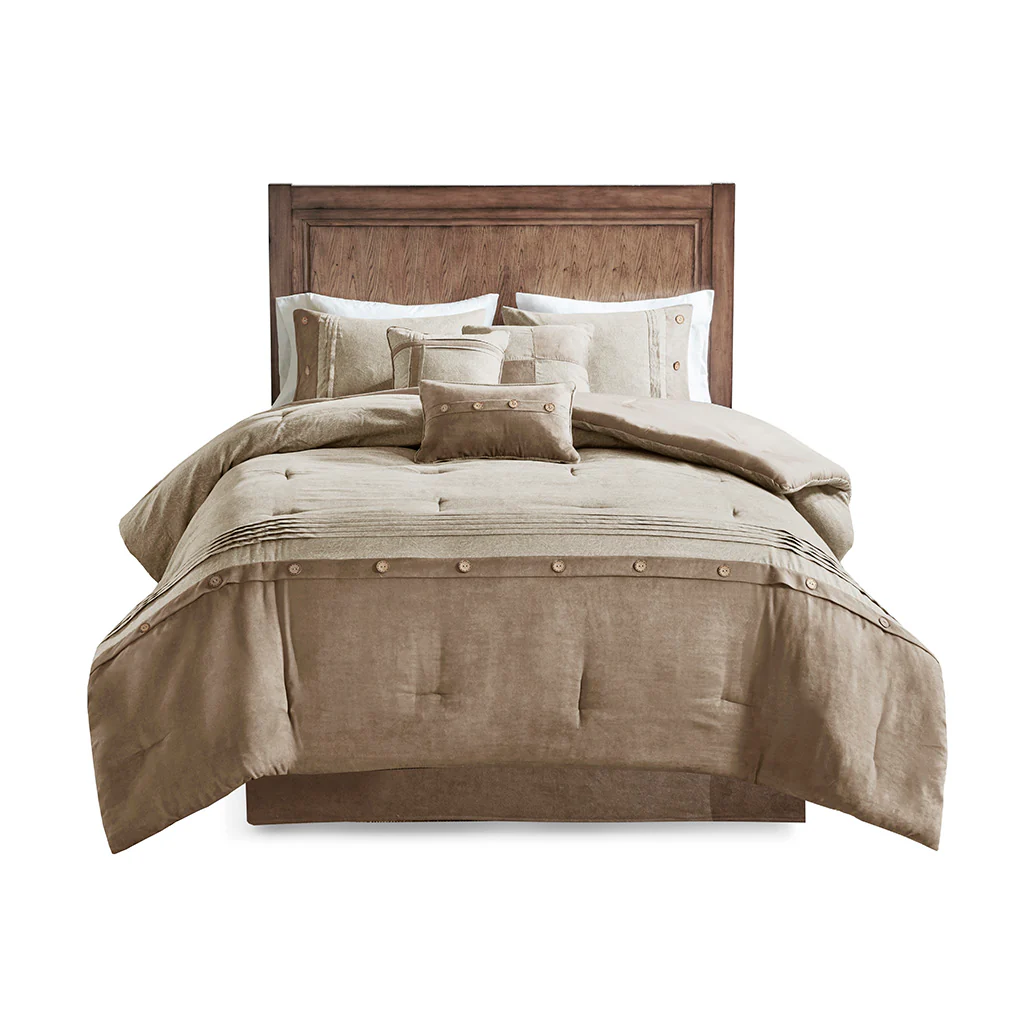 Boone 7-Piece Faux Suede Comforter Set - Image 4
