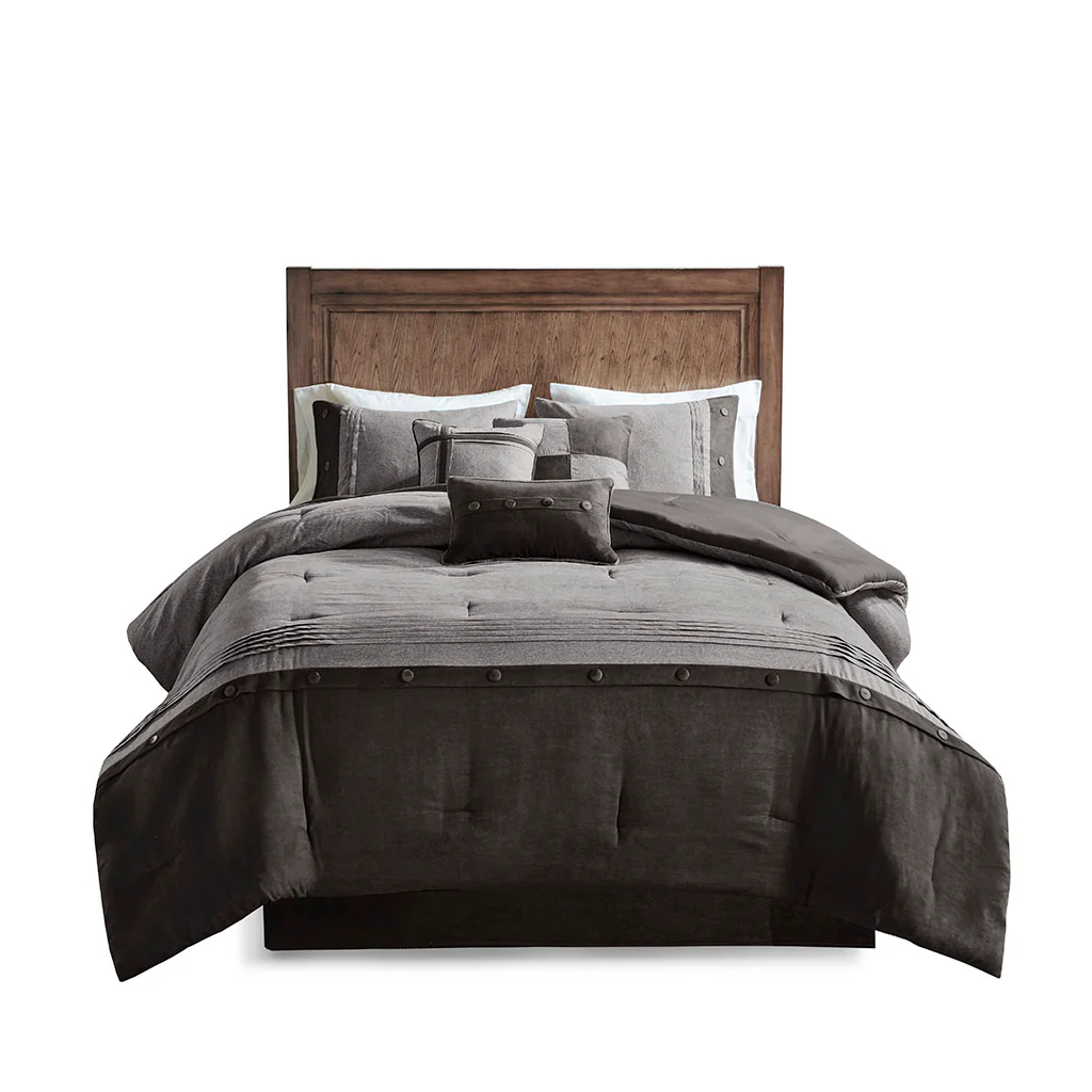 Boone 7-Piece Faux Suede Comforter Set - Image 5