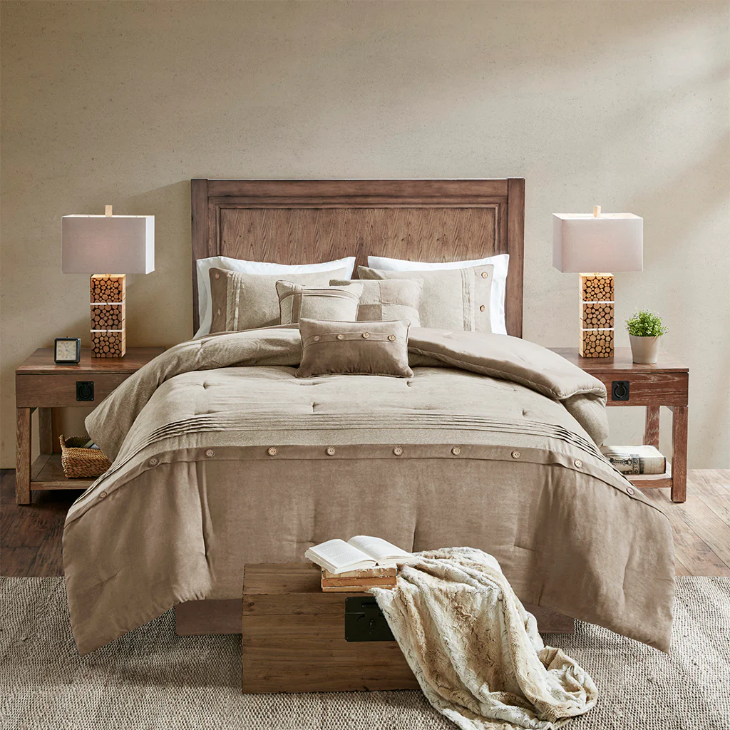 Boone 7-Piece Faux Suede Comforter Set - Image 7