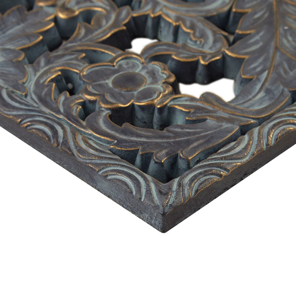Botanical Panel Distressed Carved Wood 2-Piece Wall Decor Set - Image 12