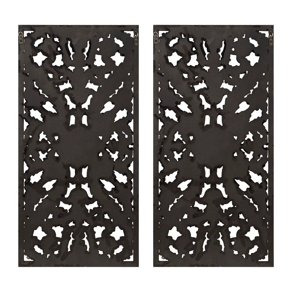 Botanical Panel Distressed Carved Wood 2-Piece Wall Decor Set - Image 15