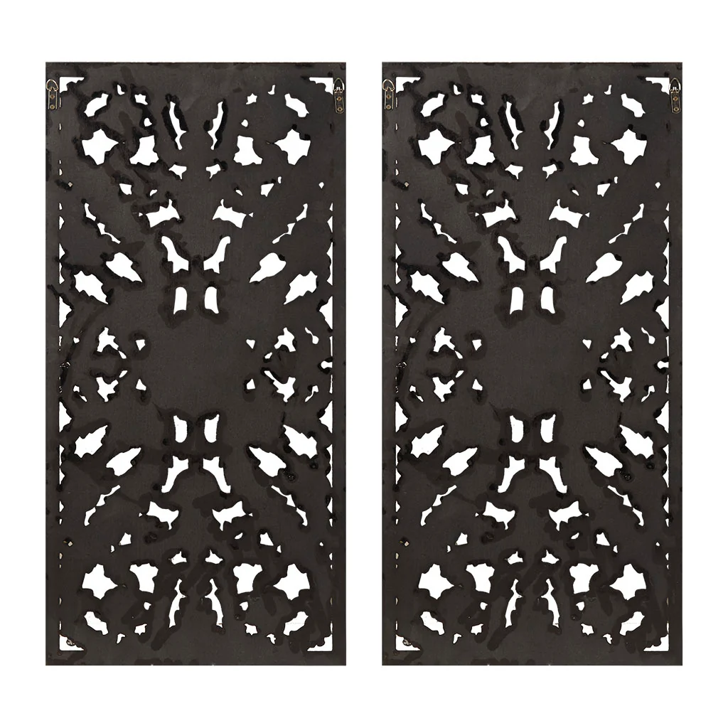 Botanical Panel Distressed Carved Wood 2-Piece Wall Decor Set - Image 19