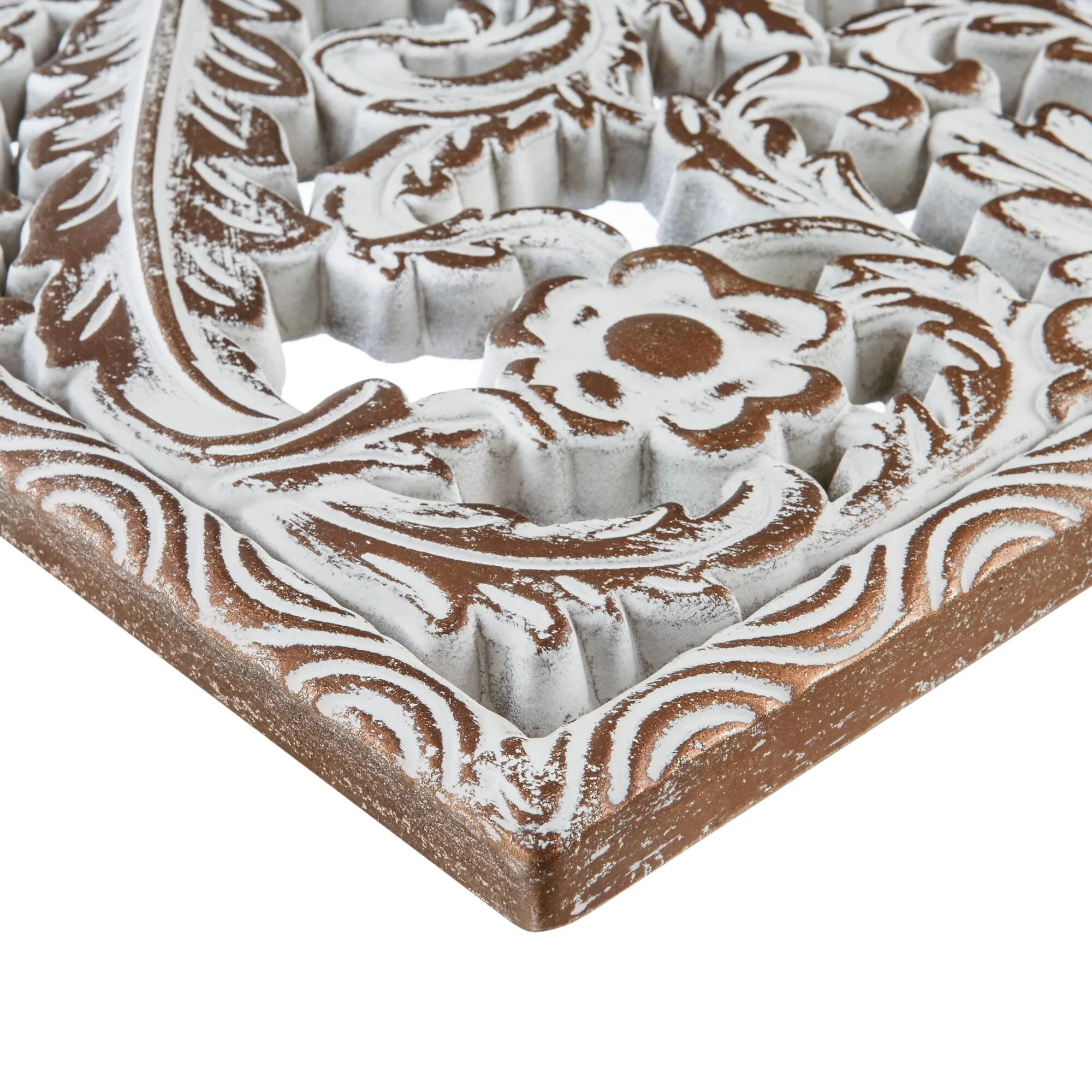 Botanical Panel Distressed Carved Wood 2-Piece Wall Decor Set - Image 49