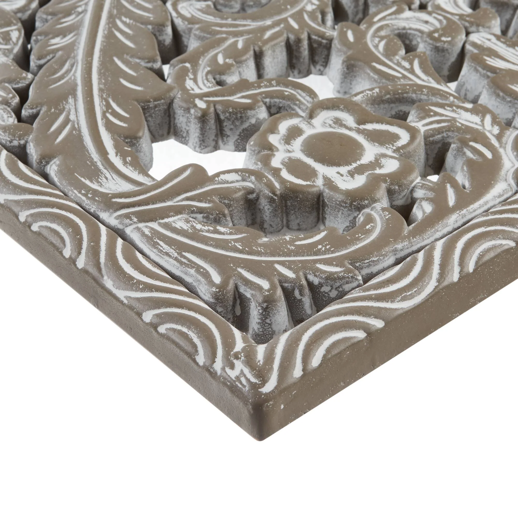 Botanical Panel Distressed Carved Wood 2-Piece Wall Decor Set - Image 58