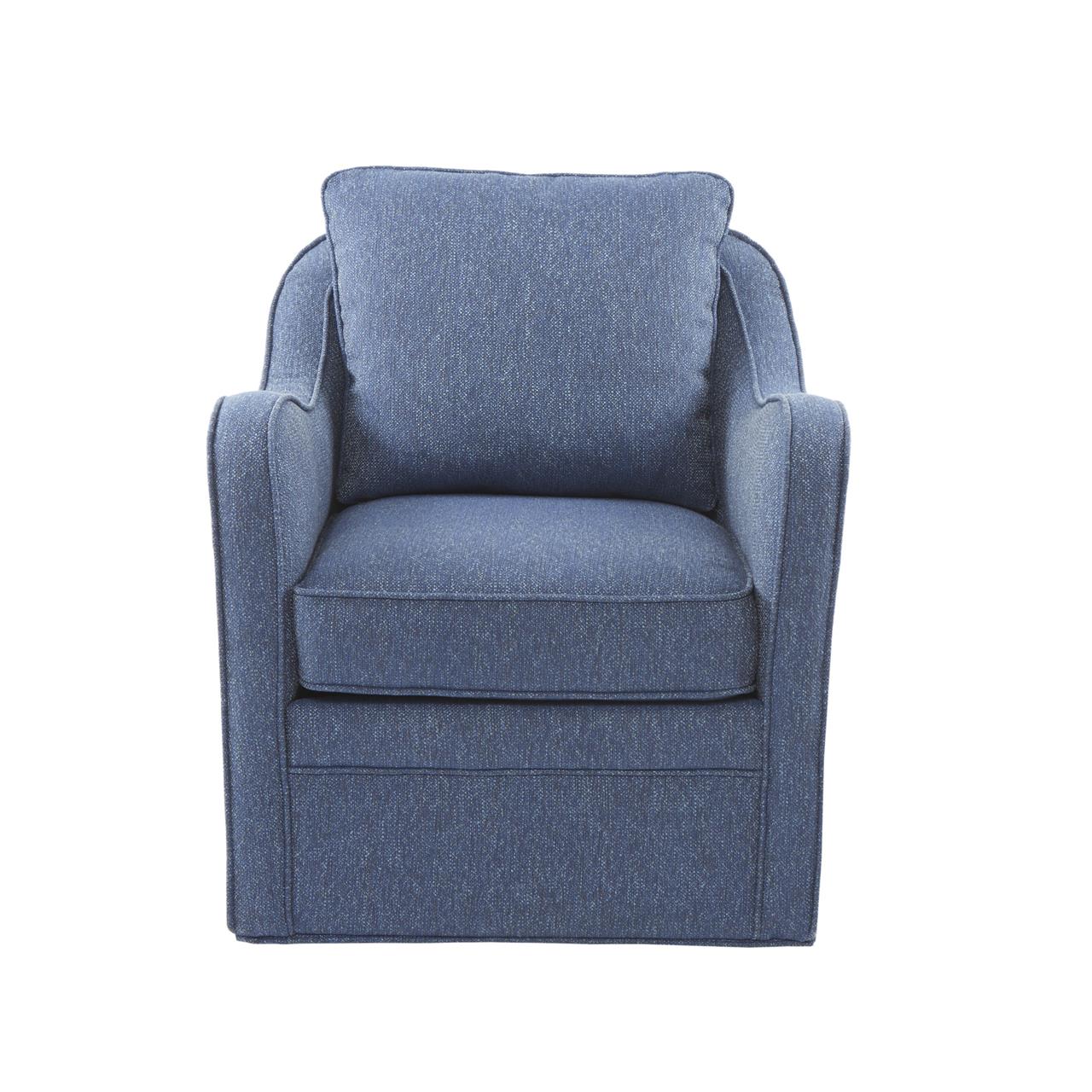 Brianne Upholstered Swivel Curved Armchair - Image 22