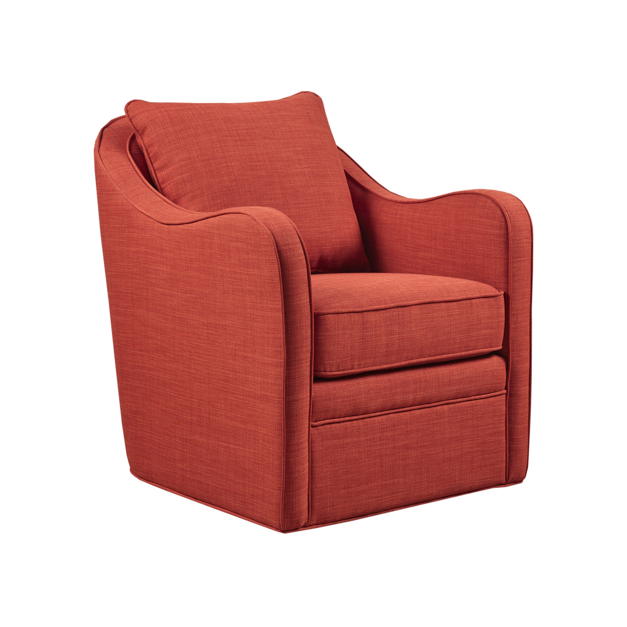 Brianne Upholstered Swivel Curved Armchair - Image 24
