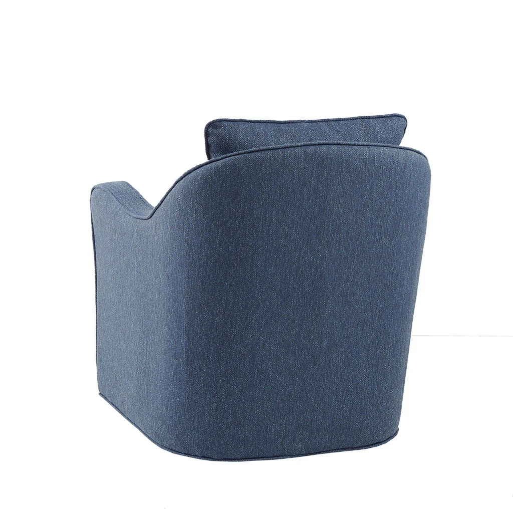 Brianne Upholstered Swivel Curved Armchair - Image 35