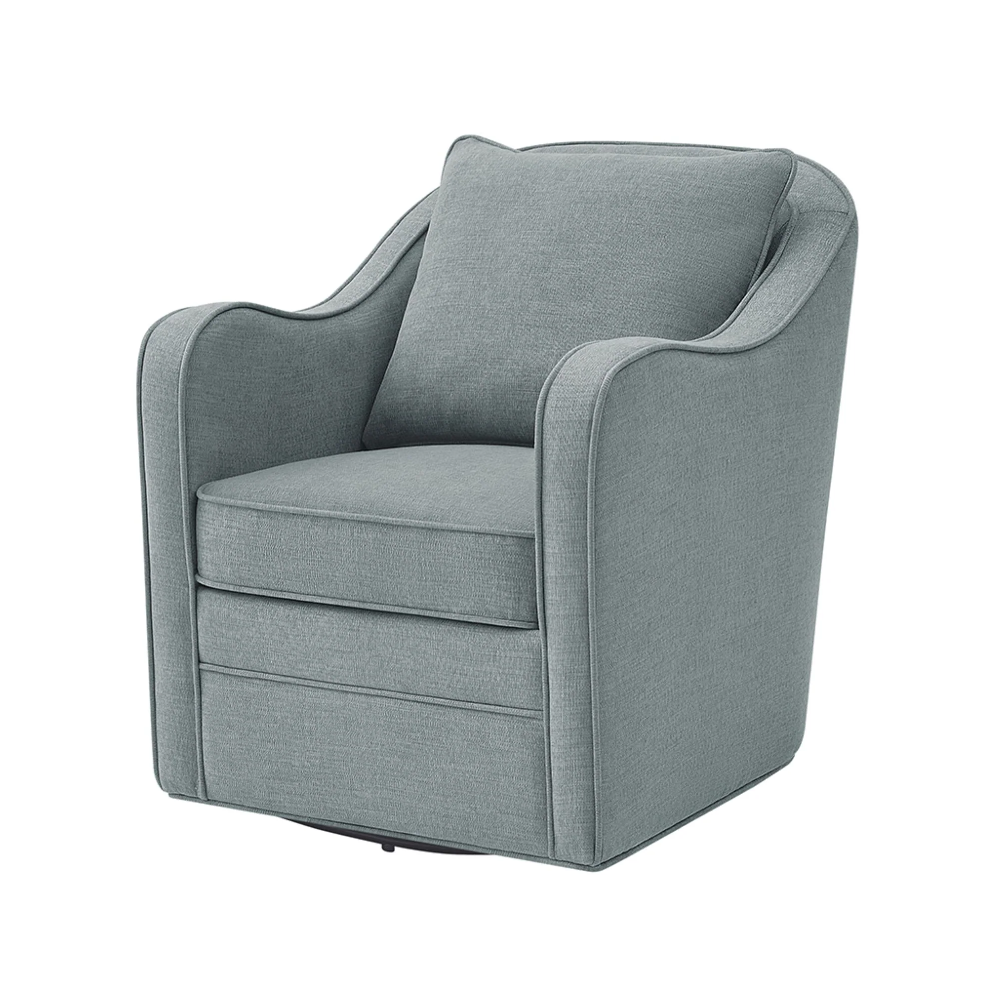 Brianne Upholstered Swivel Curved Armchair - Image 57