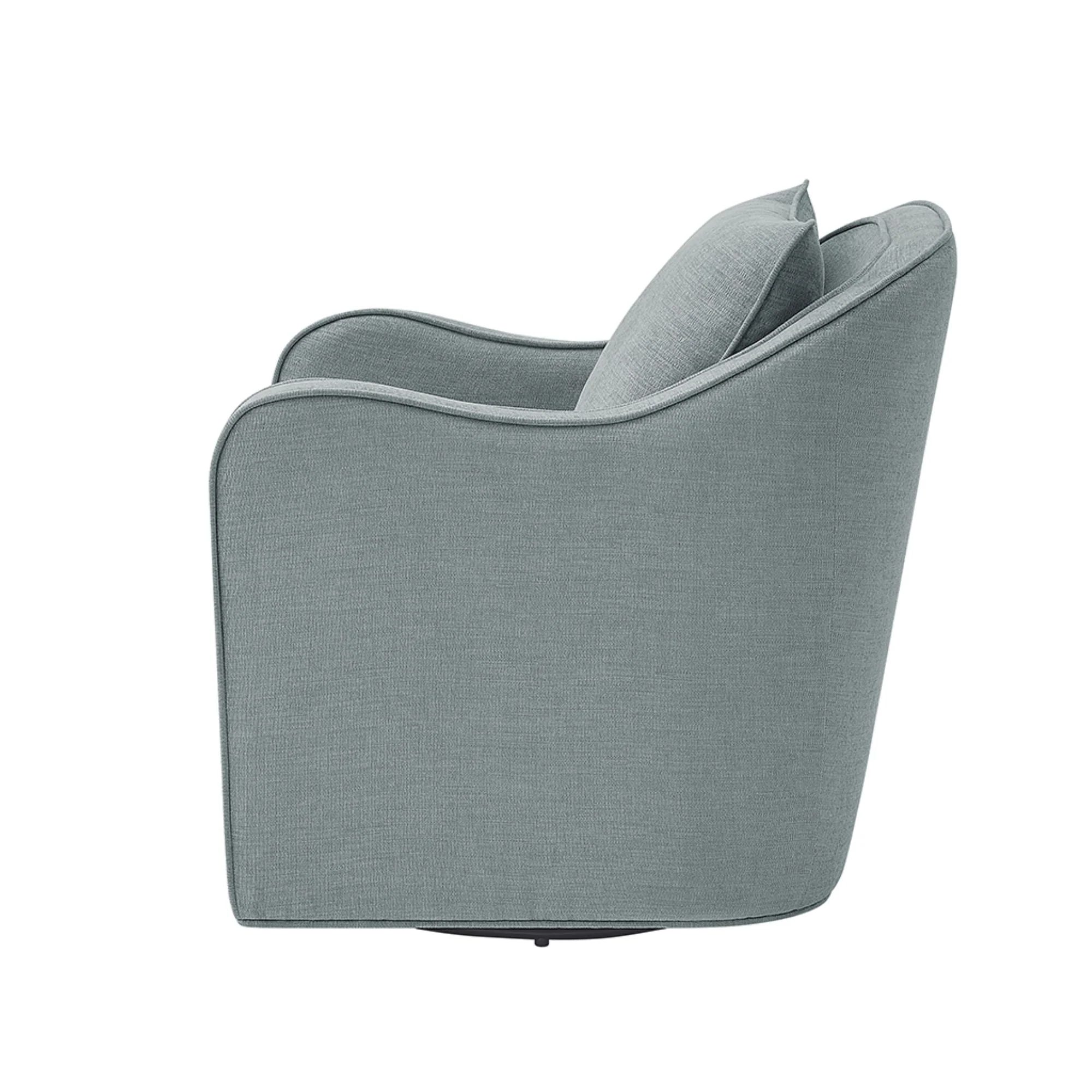 Brianne Upholstered Swivel Curved Armchair - Image 58