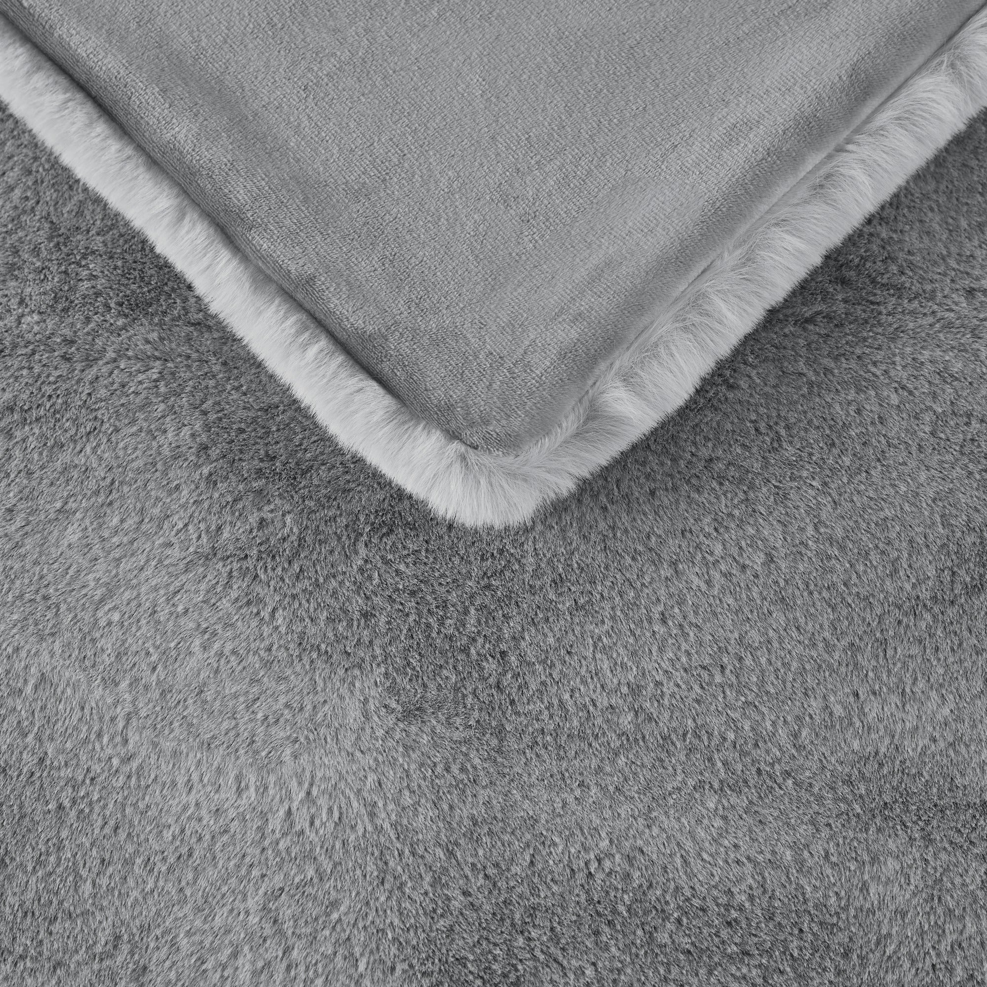 Bristol Solid Premium Faux Fur Throw - Image 4