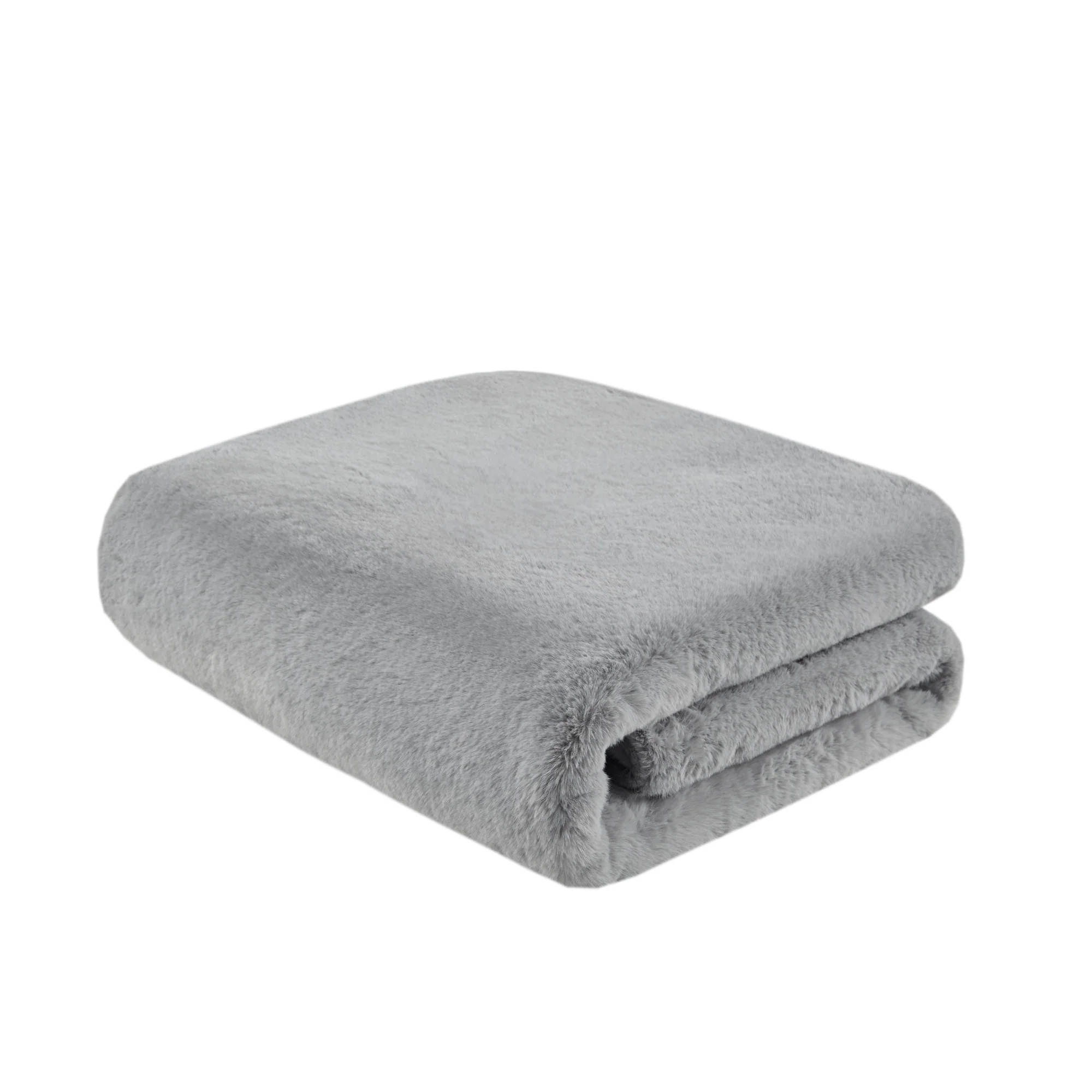 Bristol Solid Premium Faux Fur Throw - Image 5