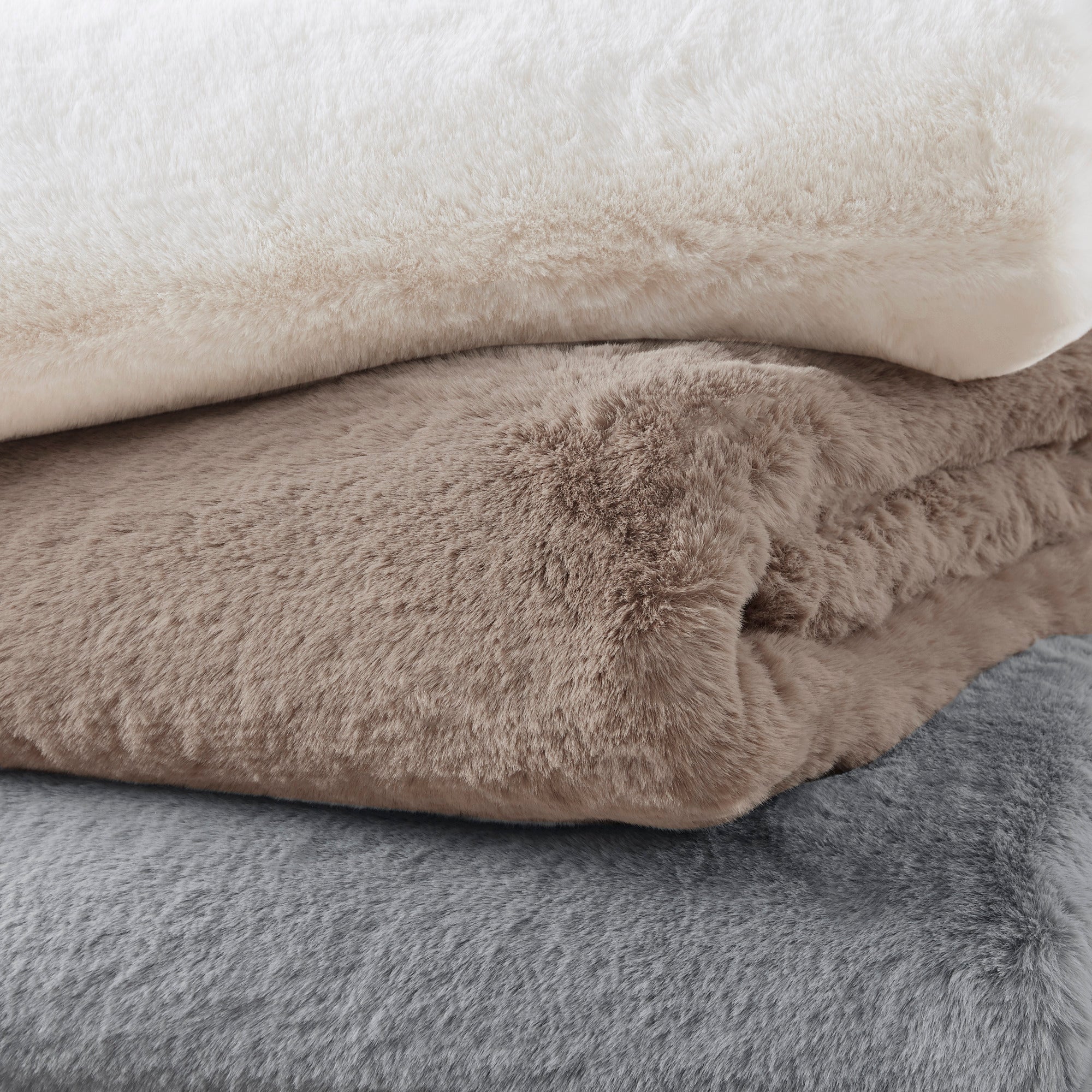 Bristol Solid Premium Faux Fur Throw - Image 6