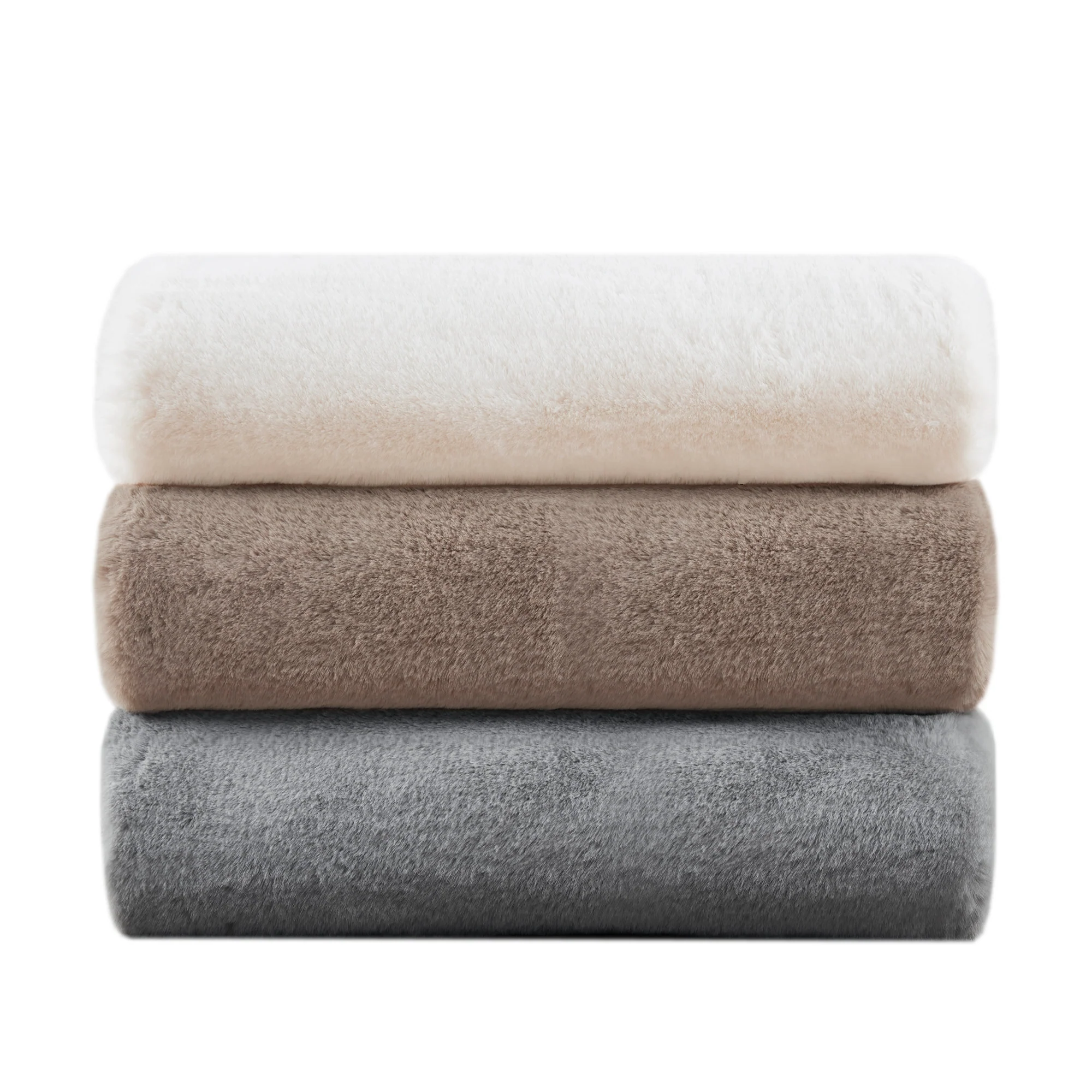 Bristol Solid Premium Faux Fur Throw - Image 8