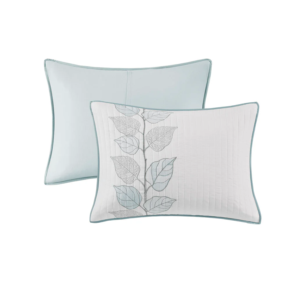 Caelie 6-Piece Embroidered Quilt Set with Throw Pillows - Image 17
