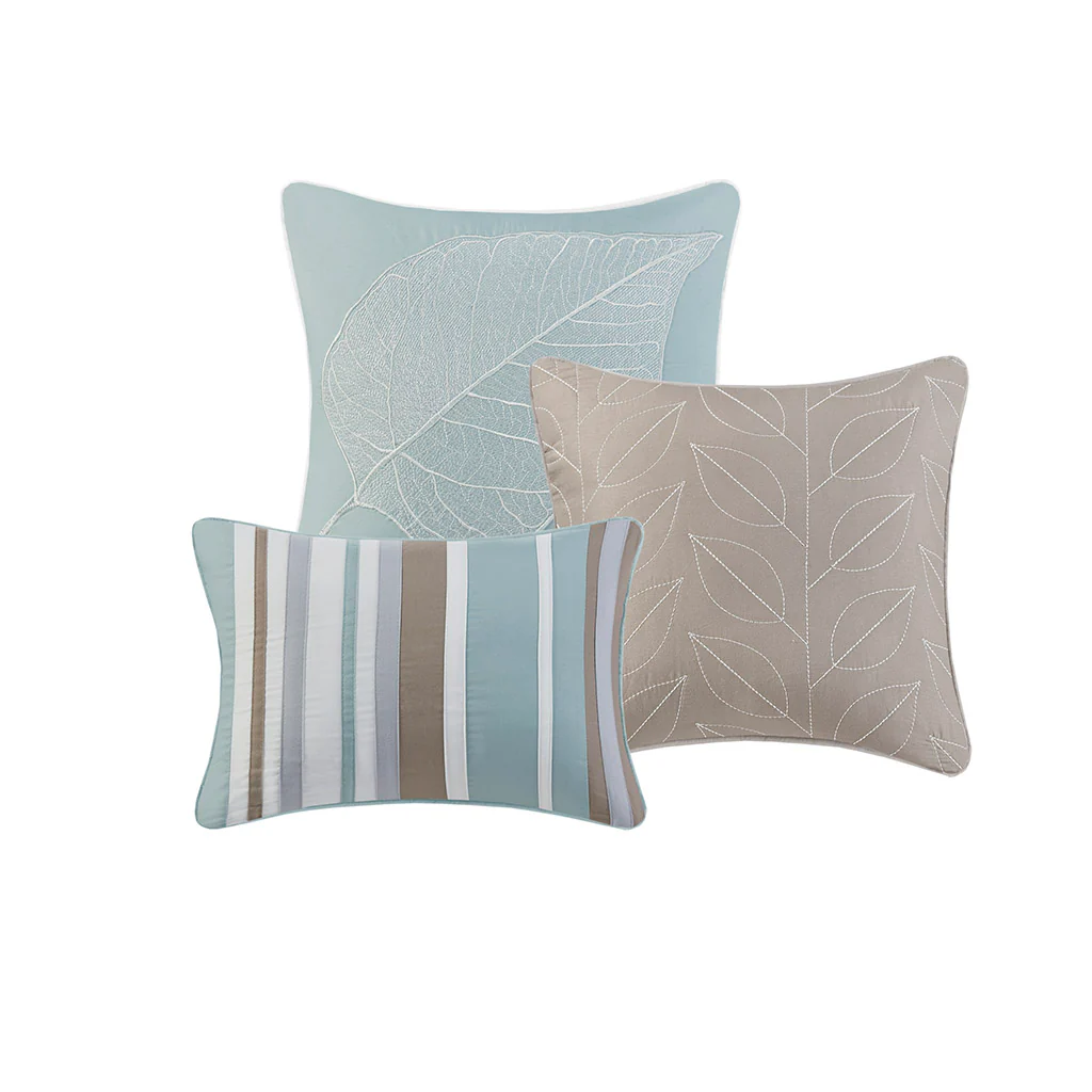 Caelie 6-Piece Embroidered Quilt Set with Throw Pillows - Image 19