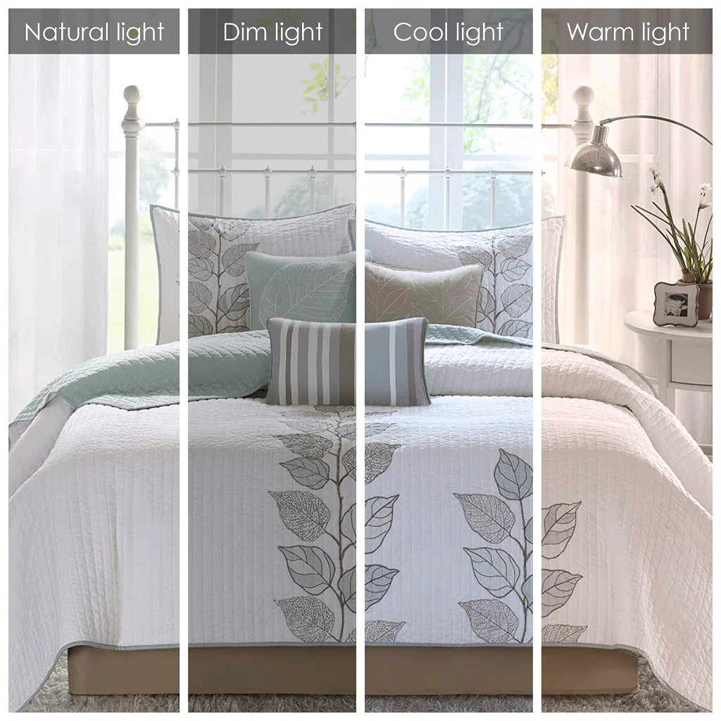 Caelie 6-Piece Embroidered Quilt Set with Throw Pillows - Image 23