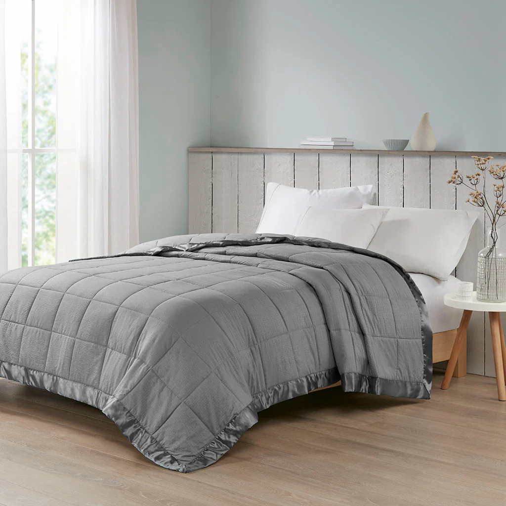 Cambria Oversized Down Alternative Blanket with Satin Trim - Image 7