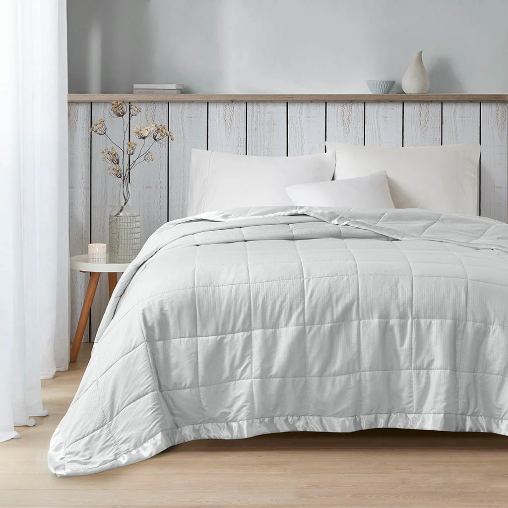 Cambria Oversized Down Alternative Blanket with Satin Trim - Image 9