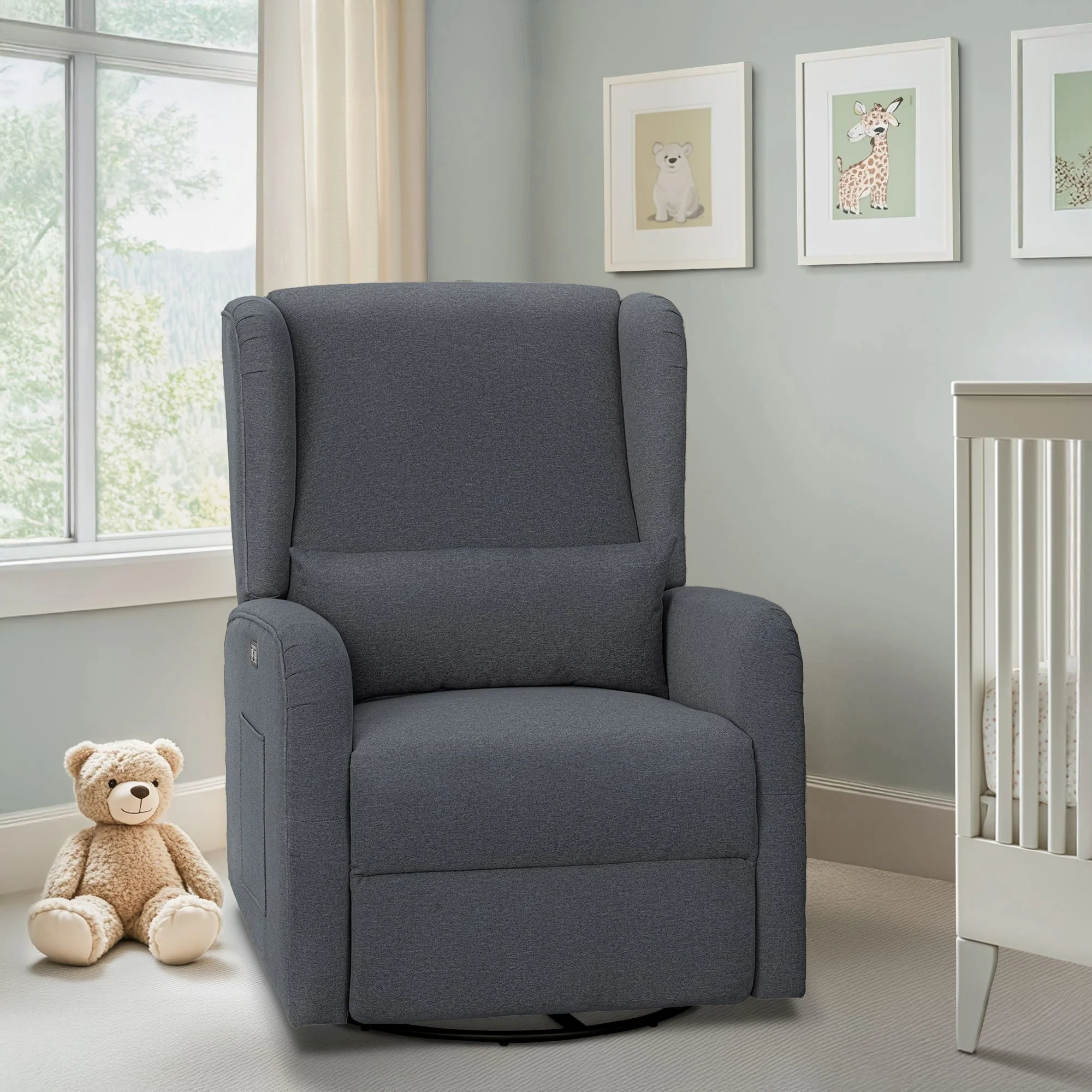 Candace Power Recliner 3-in-1 with Swivel, Glider, USB Ports - Image 22
